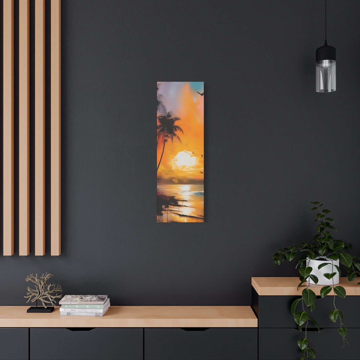 Abstract Art Canvas Print – Modern Wall Art, Digital Artwork, Matte Canvas, Ready to Hang, Home & Office Décor, Modern Wall DécorTropical Sunset Canvas Art - 1.25" Stretched Wall Decor for Home