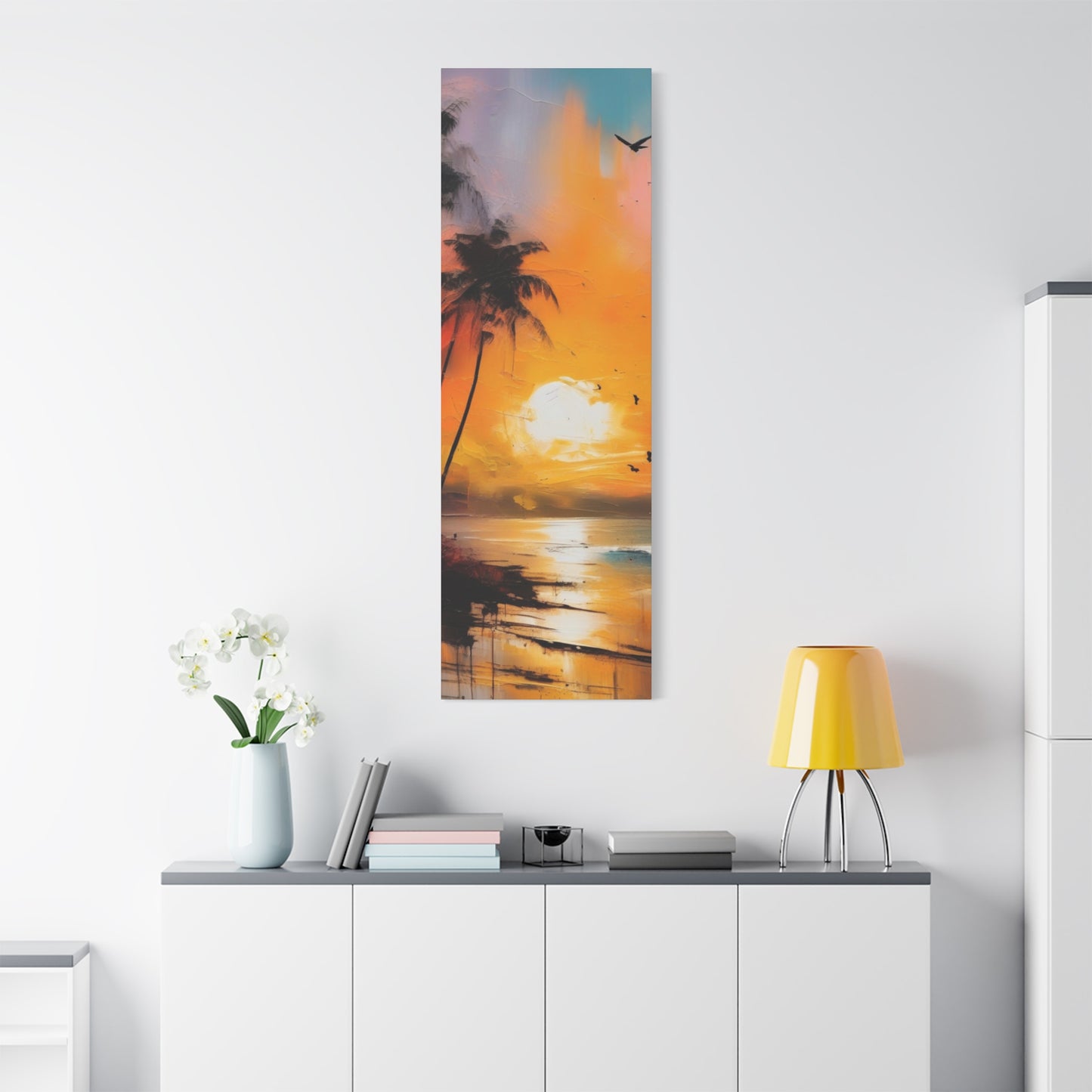 Abstract Art Canvas Print – Modern Wall Art, Digital Artwork, Matte Canvas, Ready to Hang, Home & Office Décor, Modern Wall DécorTropical Sunset Canvas Art - 1.25" Stretched Wall Decor for Home