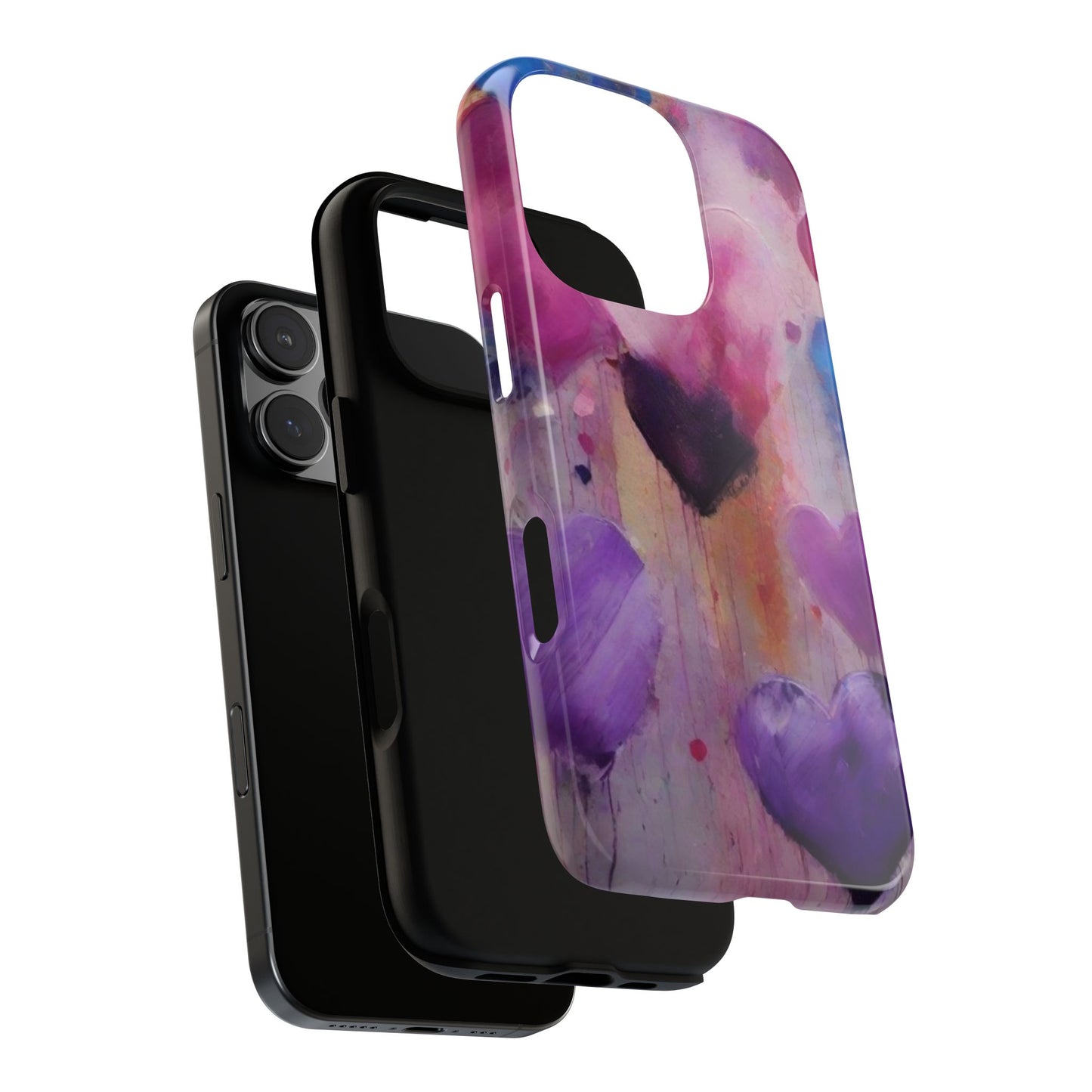 iPhone Tough Case Phone Case for iPhone 16, Samsung Galaxy S25 – Dual Layer, Matte/Glossy Finish, Wireless Charging Compatible