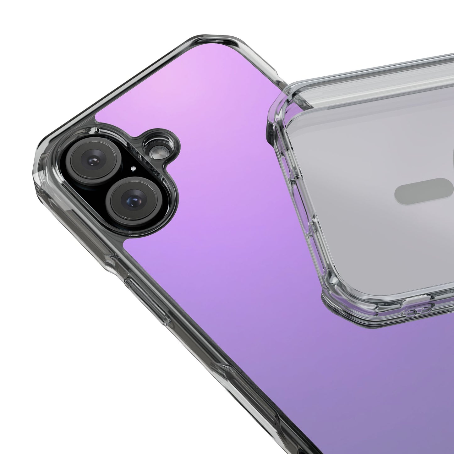 Magnetic Phone Cases for iPhone16/15/14, Impact Protection, Purple Gradient iPhone Case, Durable Clear Cover, Trendy Accessory, Gift for Tech Lovers