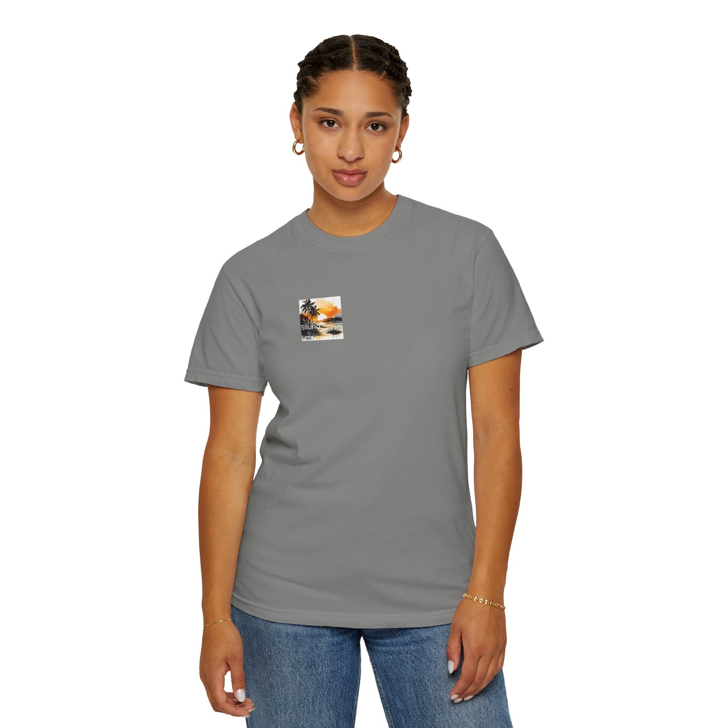 Tropical Sunset T-shirt | Unisex Garment-Dyed Tee | Beach Vibe, Summer Fashion, Vacation Essential, Gift Idea, Relaxed Style