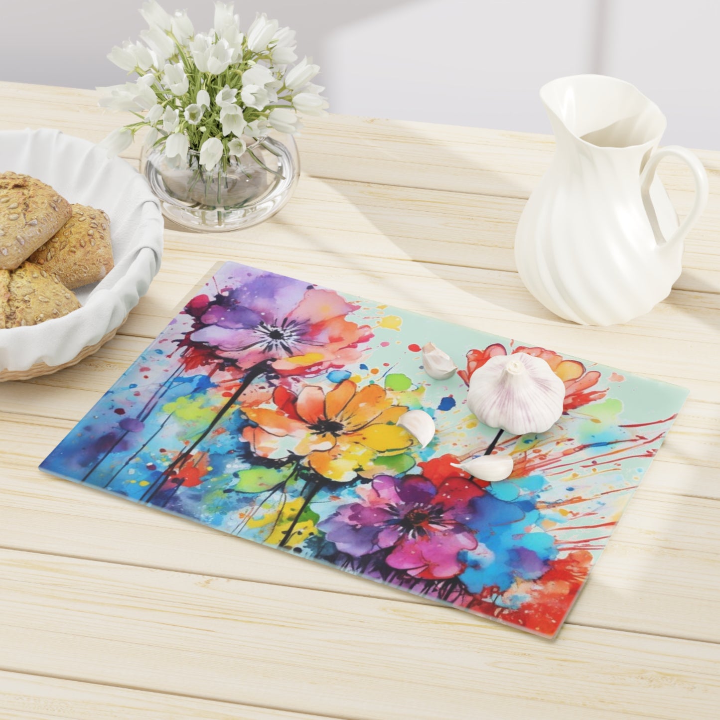Tempered Glass Cutting Board – Hygienic, Scratch-Resistant, Dishwasher-Safe | Modern Kitchen Essential