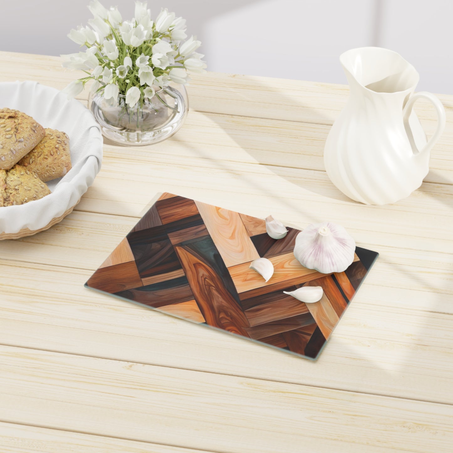 Tempered Glass Cutting Board – Hygienic, Scratch-Resistant, Dishwasher-Safe | Modern Kitchen Essential