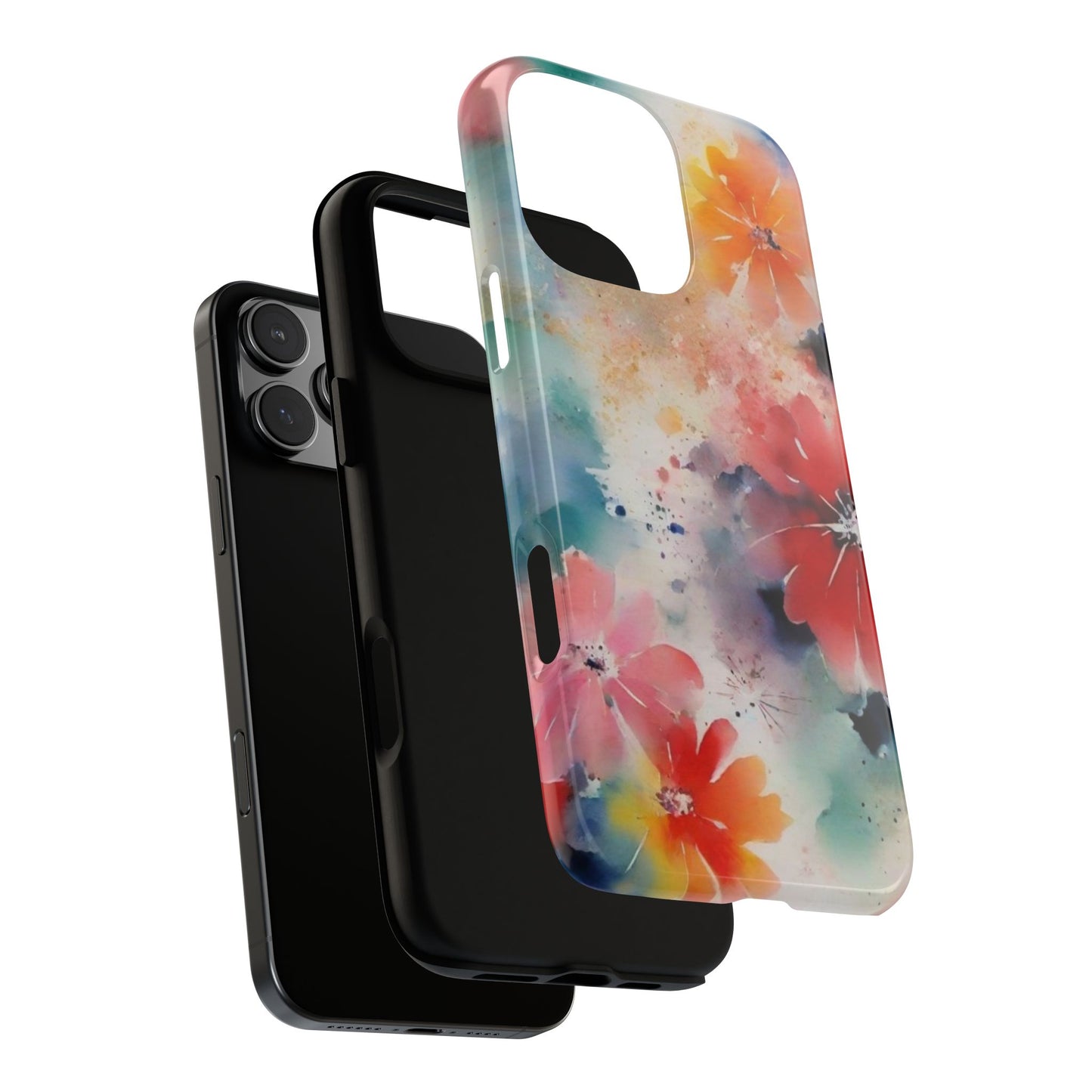 iPhone Tough Case Phone Case for iPhone 16– Dual Layer, Matte/Glossy Finish, Wireless Charging Compatible