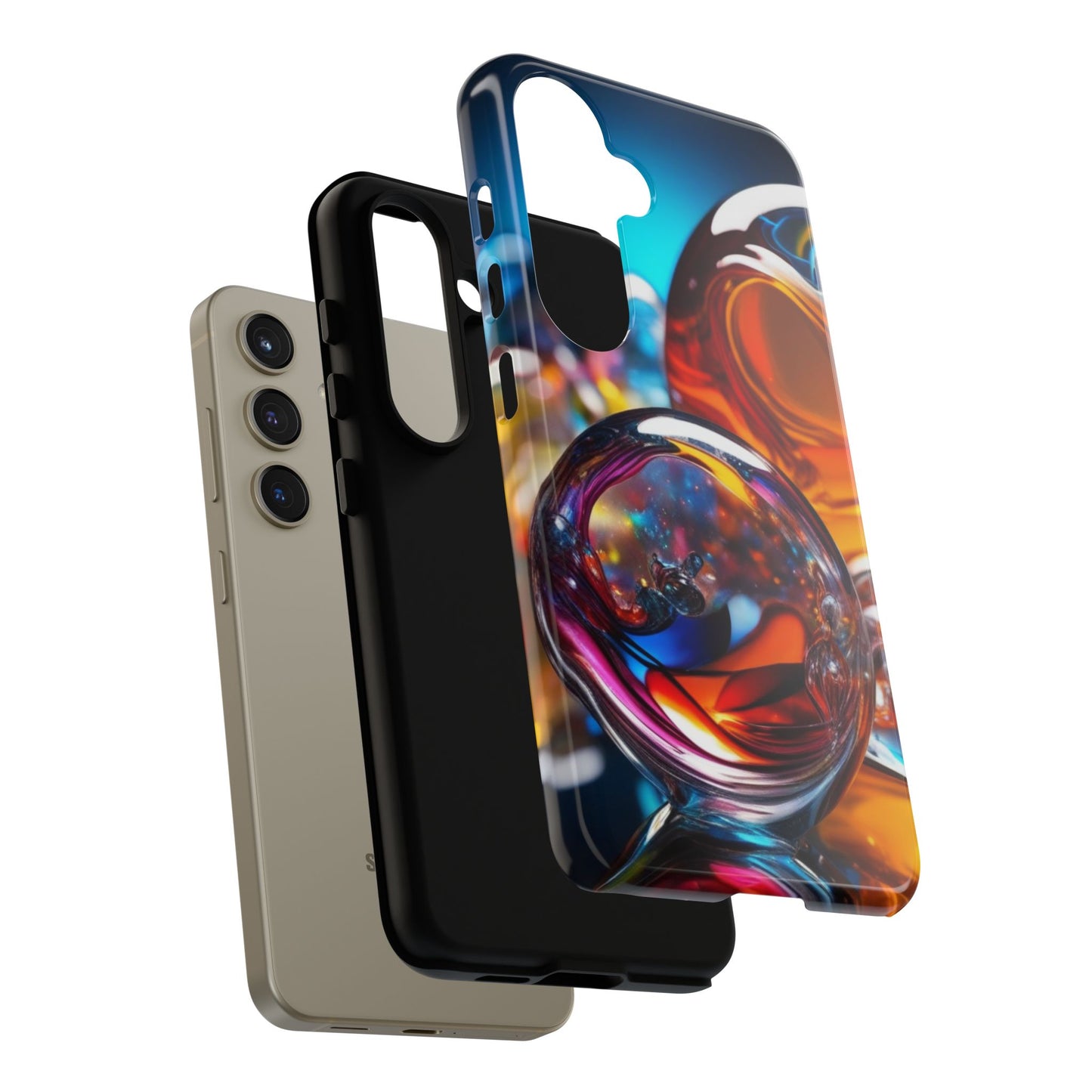 Tough Case Phone Case for Samsung Galaxy S25/S24 – Dual Layer, Matte/Glossy Finish, Wireless Charging Compatible