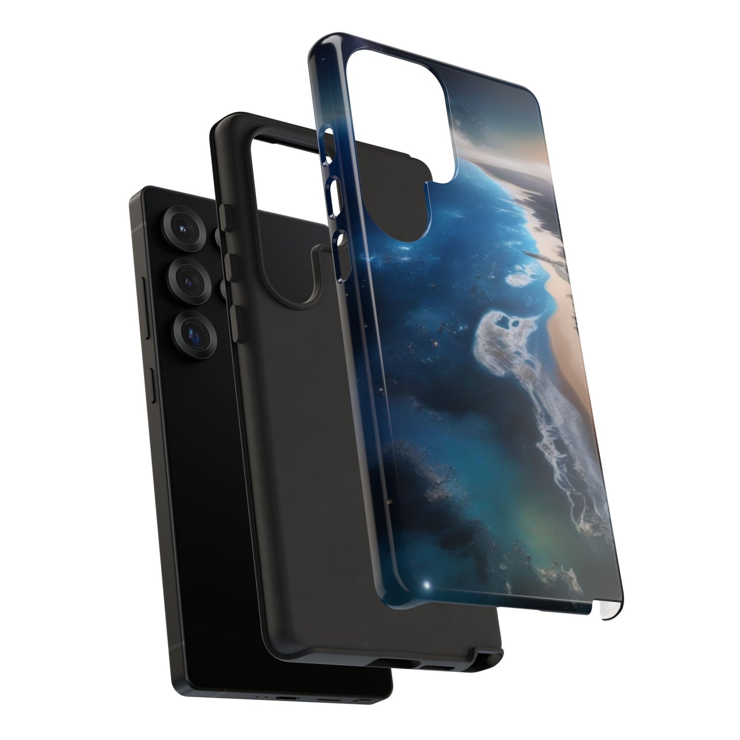 Tough Case Phone Case for Samsung Galaxy S25/S24 – Dual Layer, Matte/Glossy Finish, Wireless Charging CompatibleOcean Wave Phone Case - Tough, Stylish Protection for Beach Lovers