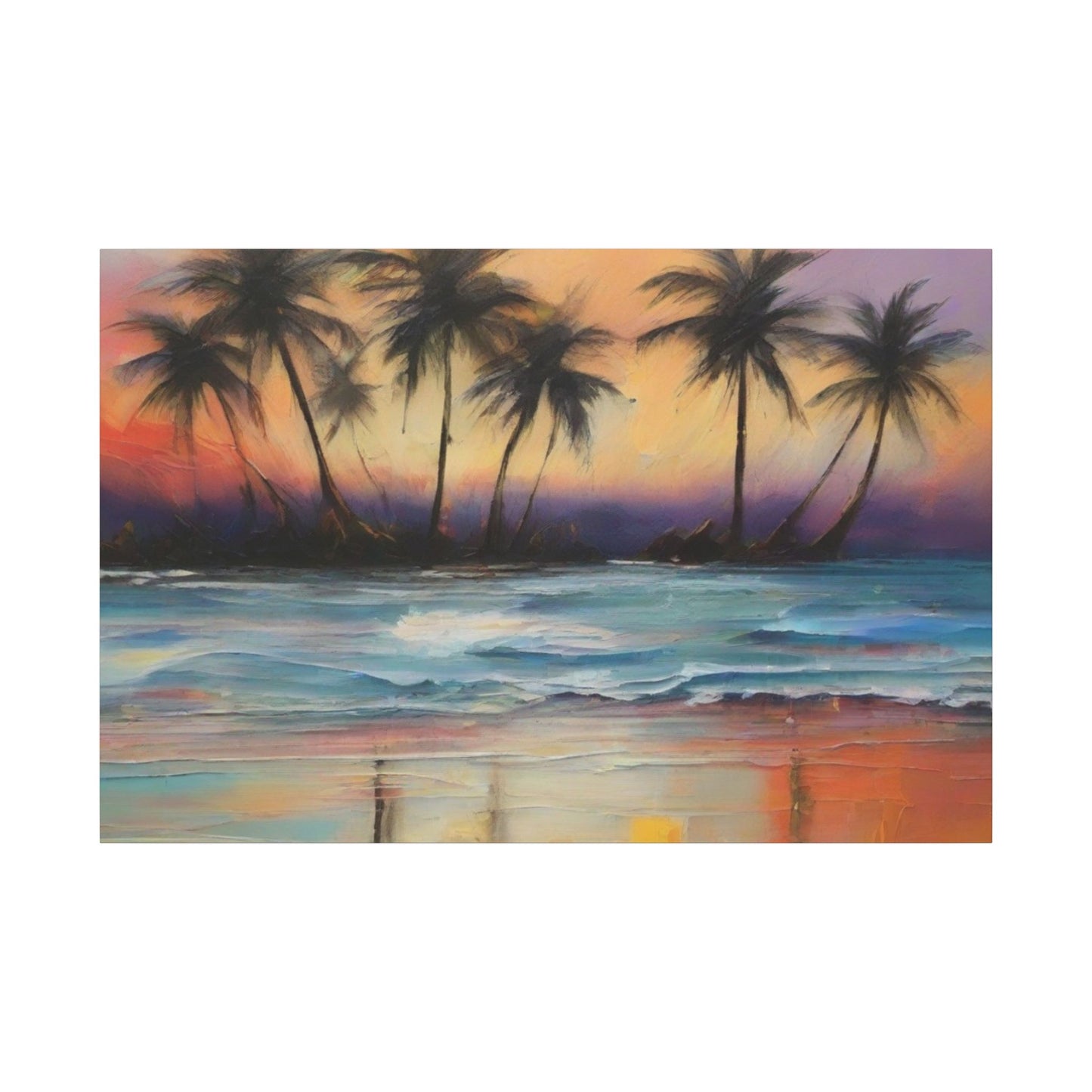 Abstract Art Canvas Print – Beach, Hawaii, Modern Wall Art, Digital Artwork, Matte Canvas, Ready to Hang, Home & Office Décor, Modern Wall Décor, Matte Canvas, Stretched, 0.75"
