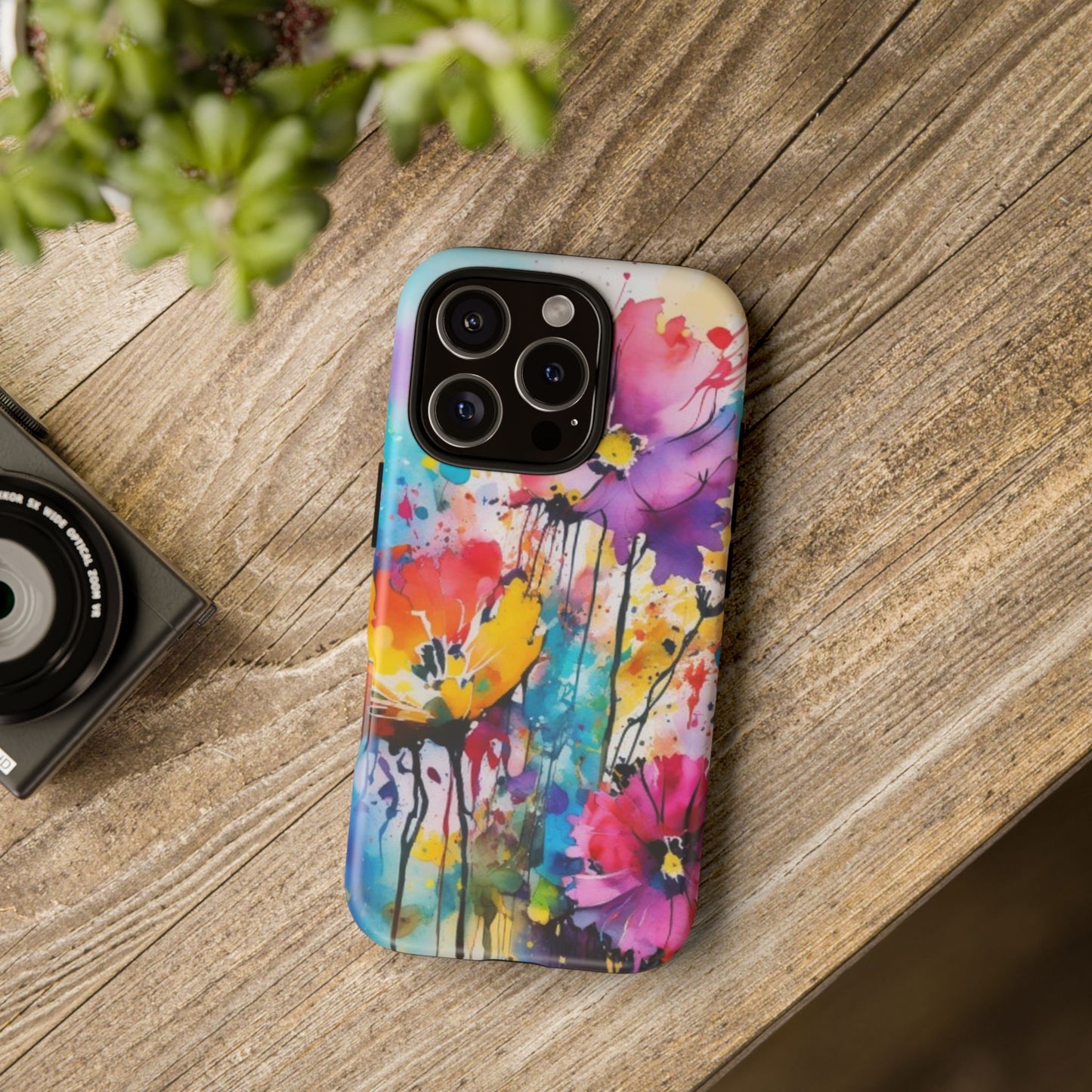 Tough Case Phone Case for iPhone 16 Pro – Dual Layer, Matte/Glossy Finish, Wireless Charging Compatible