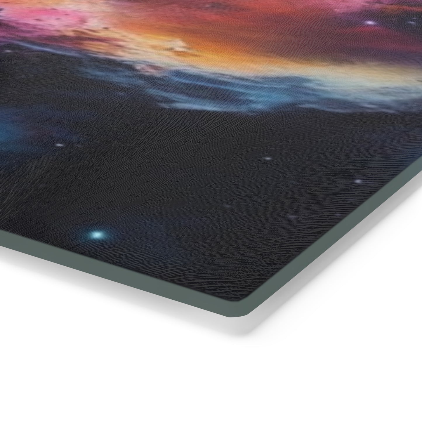 Tempered Glass Cutting Board – Hygienic, Scratch-Resistant, Dishwasher-Safe | Modern Kitchen Essential, Galaxy-themed Cutting Board - Cosmic Kitchen Decor for Space Lovers