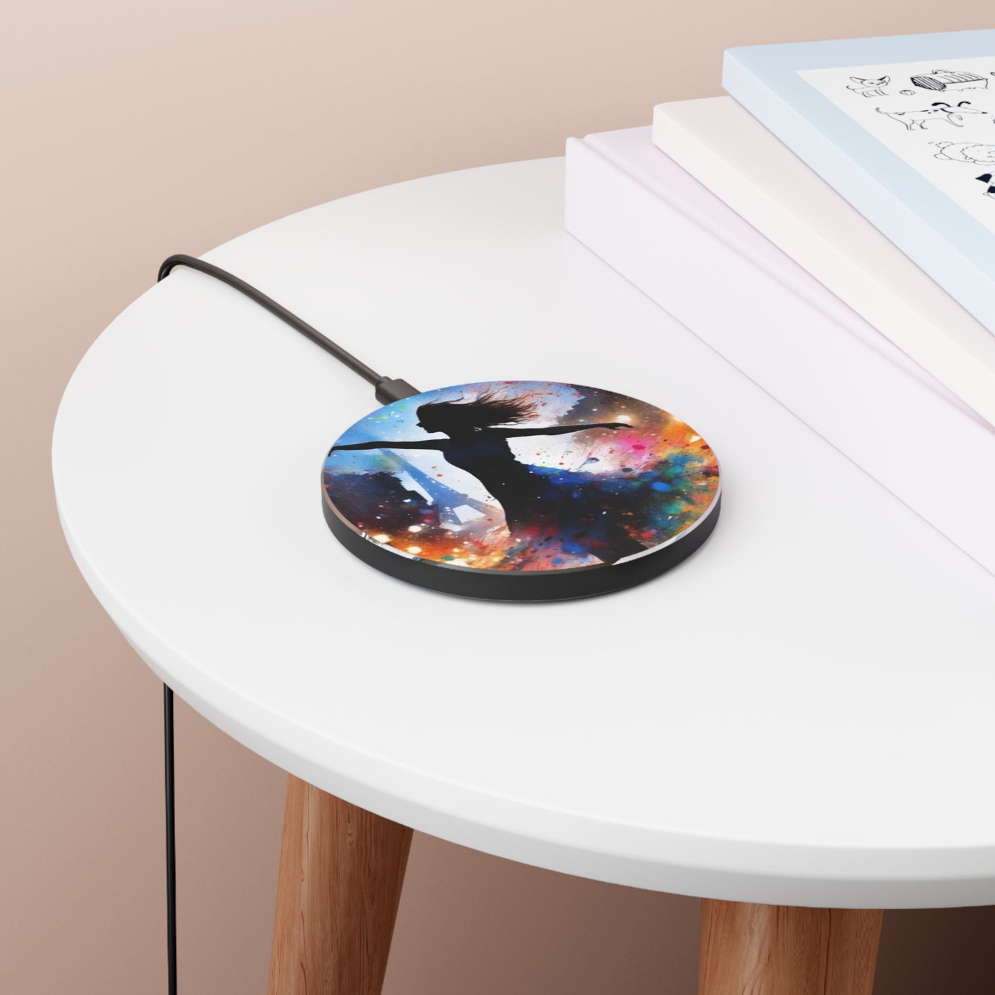 10W Fast Wireless Phone Charger – Qi-Certified for iPhone 16/15/14, Samsung Galaxy S25/S24/S23, Google Pixel 7/8/9 – Sleek, Compact Design with Micro USB Cable.