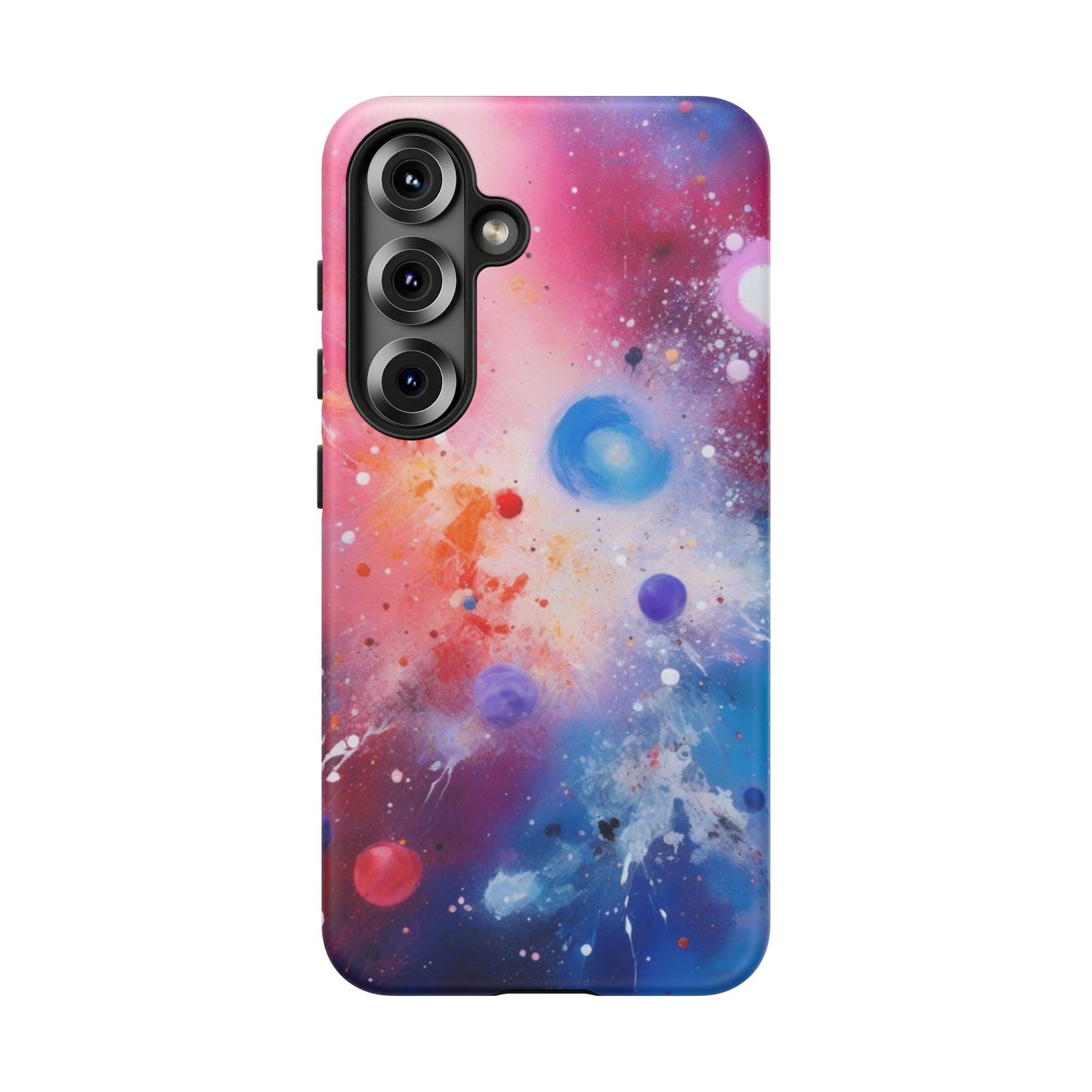 Tough Case Phone Case for Samsung Galaxy S25/S24 – Dual Layer, Matte/Glossy Finish, Wireless Charging Compatible, Cosmic Phone Case - Galaxy Inspired