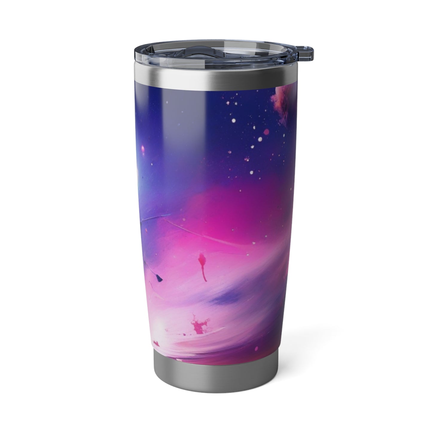 Vagabond 20oz Tumbler - Insulated Stainless Steel Travel Tumbler, Spill-Resistant, Double-Wall, Car Cup Holder Friendly. Cosmic Travel Tumbler - Space-Inspired 20oz Insulated Drinkware, Perfect for Travel, Camping, Gifts, and Stargazing