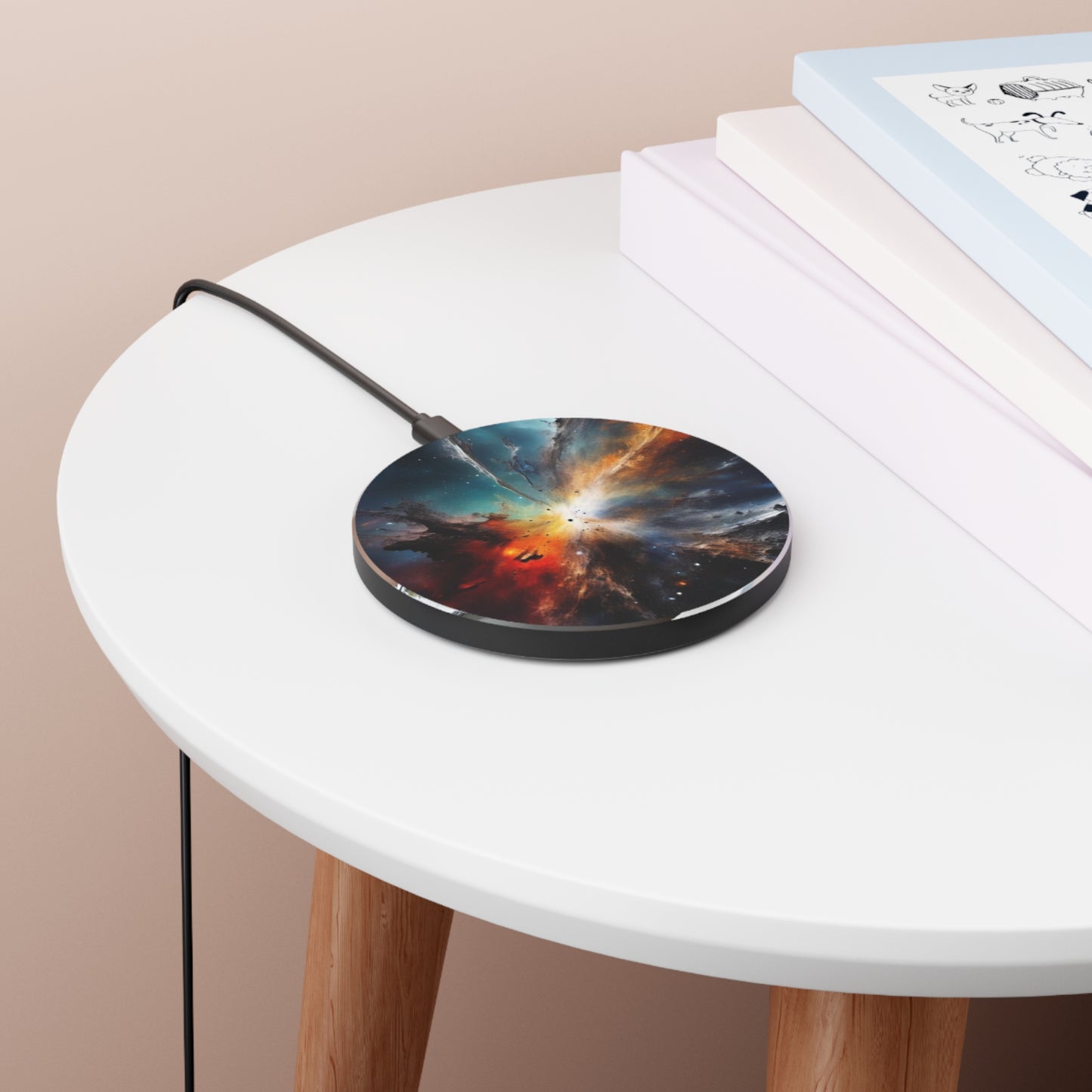 10W Fast Wireless Phone Charger – Qi-Certified for iPhone 16/15/14, Samsung Galaxy S25/S24/S23, Google Pixel 7/8/9 – Sleek, Compact Design with Micro USB Cable.