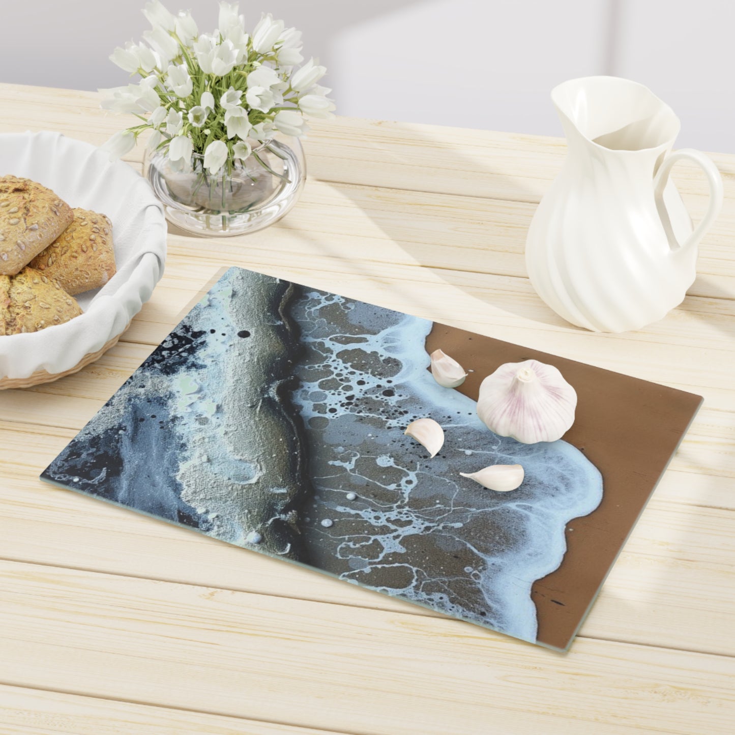 Tempered Glass Cutting Board – Hygienic, Scratch-Resistant, Dishwasher-Safe | Modern Kitchen Essential