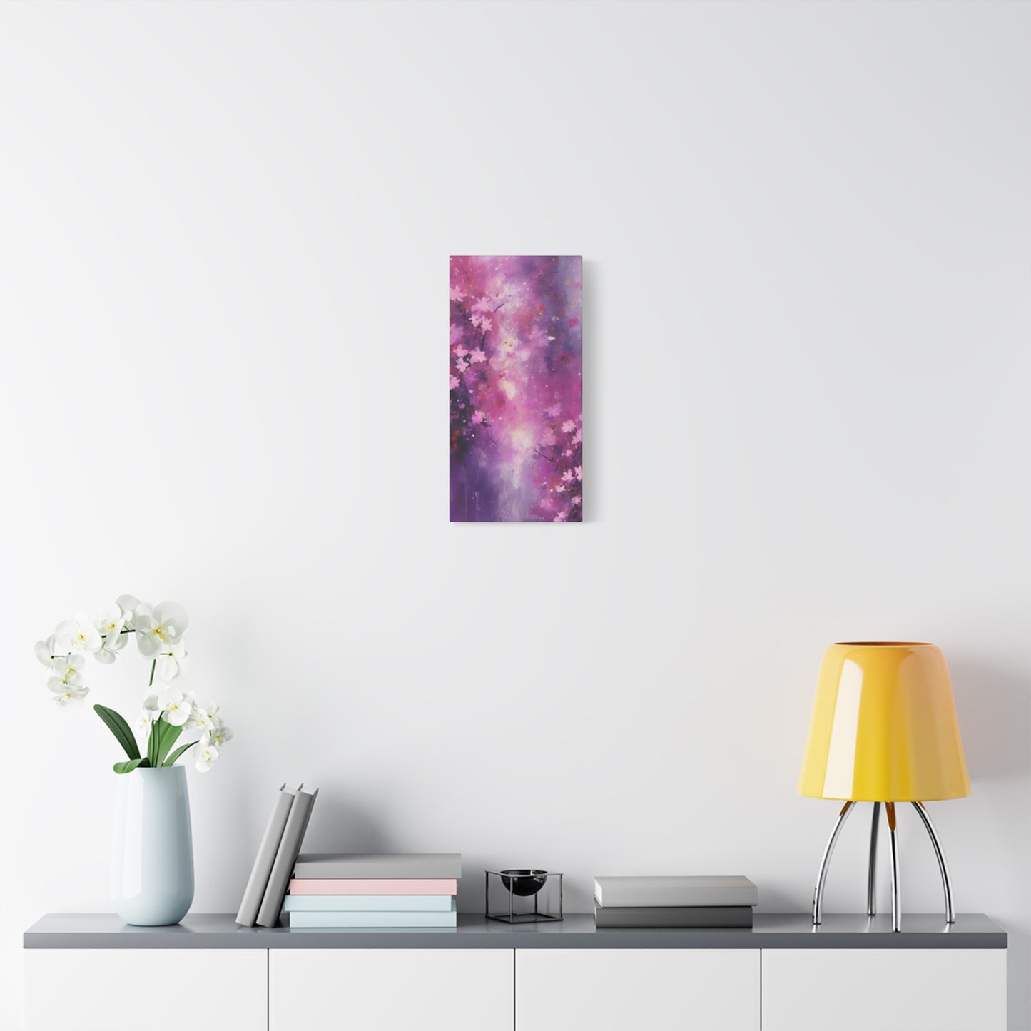 Abstract Art Canvas Print – Modern Wall Art, Digital Artwork, Matte Canvas, Ready to Hang, Home & Office Décor, Modern Wall Décor, Floral Abstract Wall Art - Purple Blossom Matte Canvas