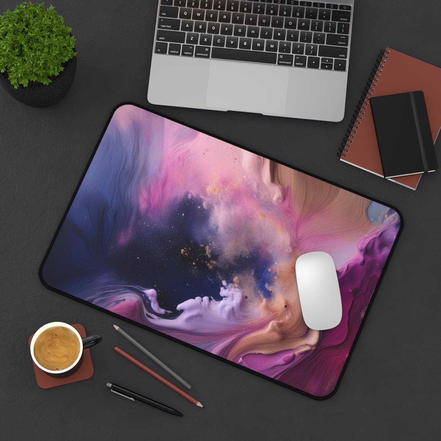 Large Gaming Mouse Pad – Premium Mouse Pad & Tech Accessory for Home & Office, Premium Desk Mat, Gaming Mouse Pad, Non-slip, Cosmic Abstract Desk Mat - Colorful Galaxy Design for Home Office & Gaming