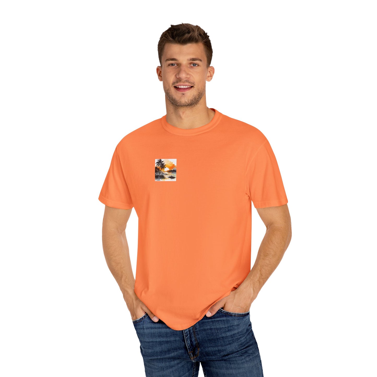 Tropical Sunset T-shirt | Unisex Garment-Dyed Tee | Beach Vibe, Summer Fashion, Vacation Essential, Gift Idea, Relaxed Style