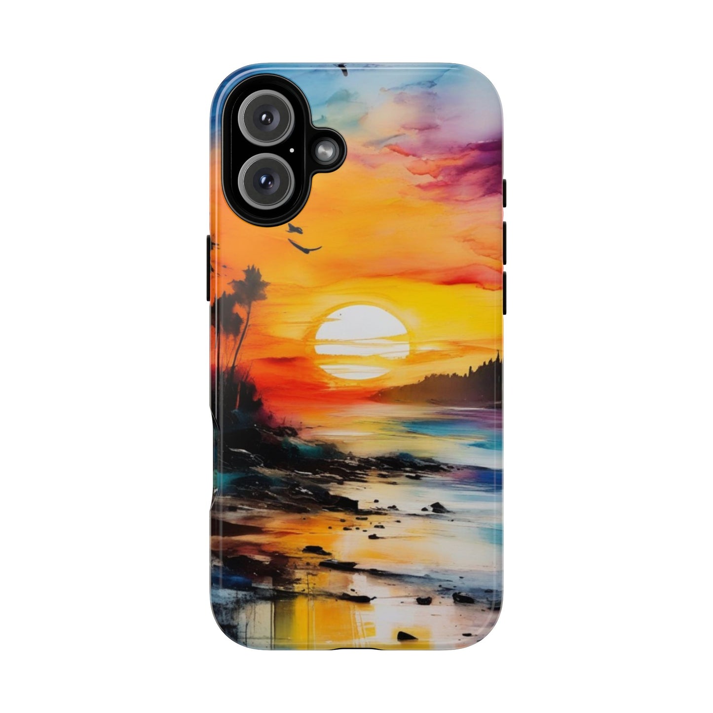 iPhone Tough Case Phone Case for iPhone 16/16 Plus/16 Pro/16 Pro Max – Dual Layer, Matte/Glossy Finish, Wireless Charging Compatible