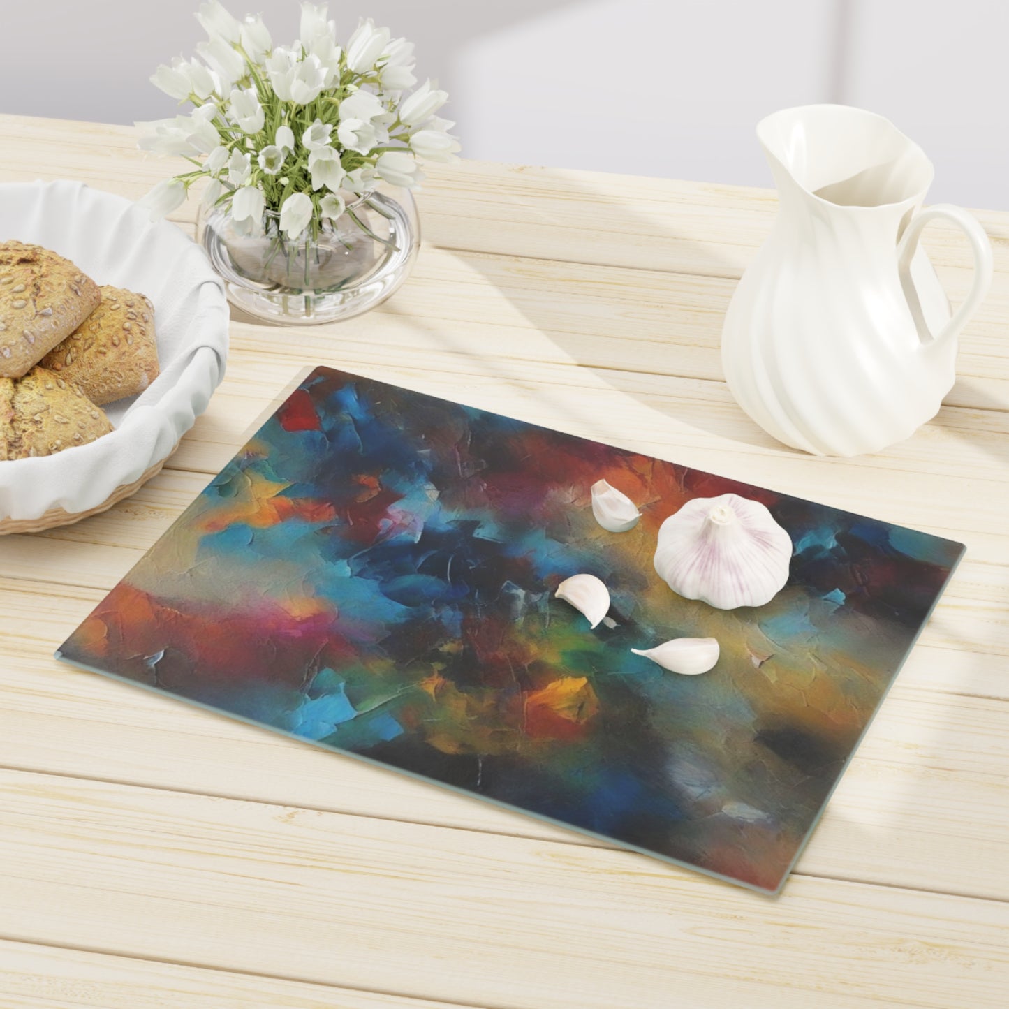 Tempered Glass Cutting Board – Hygienic, Scratch-Resistant, Dishwasher-Safe | Modern Kitchen Essential