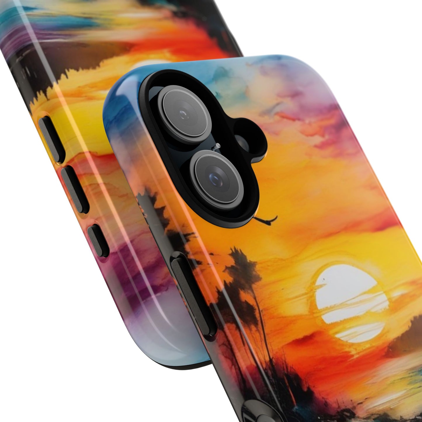 iPhone Tough Case Phone Case for iPhone 16/16 Plus/16 Pro/16 Pro Max – Dual Layer, Matte/Glossy Finish, Wireless Charging Compatible