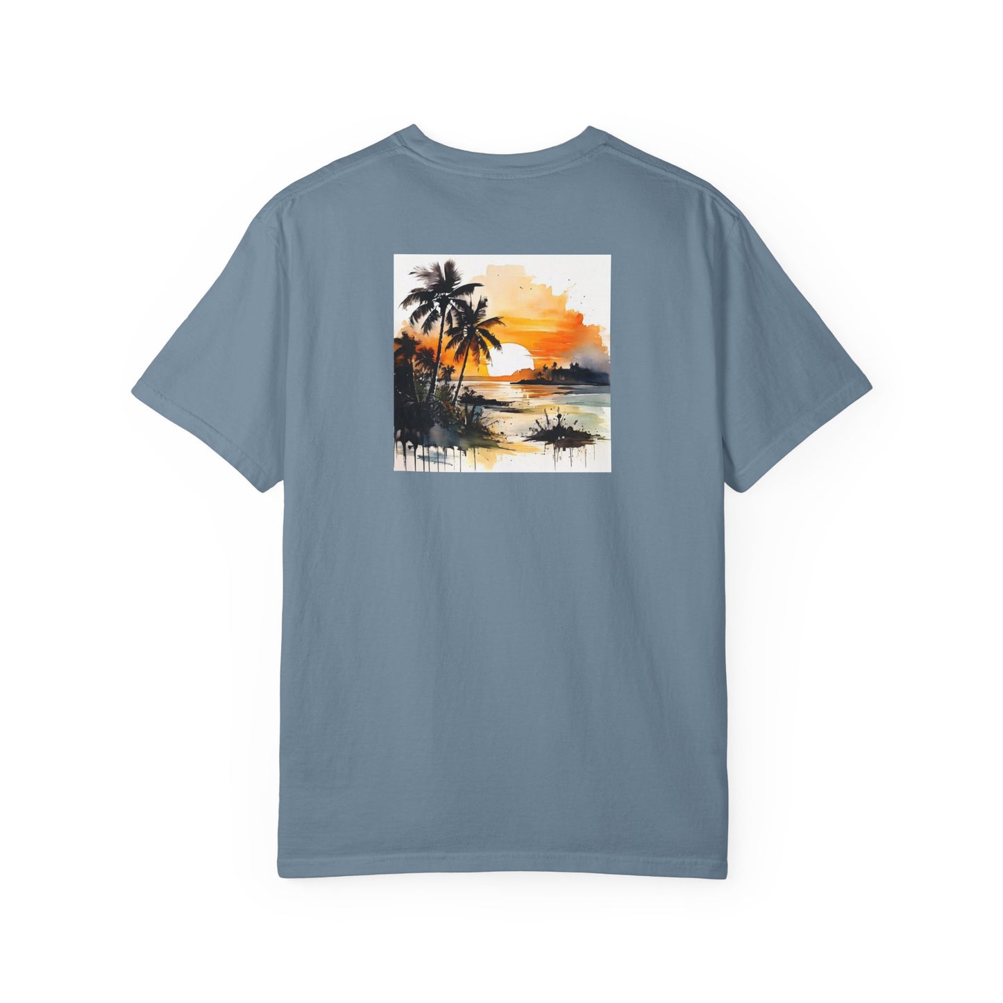 Tropical Sunset T-shirt | Unisex Garment-Dyed Tee | Beach Vibe, Summer Fashion, Vacation Essential, Gift Idea, Relaxed Style