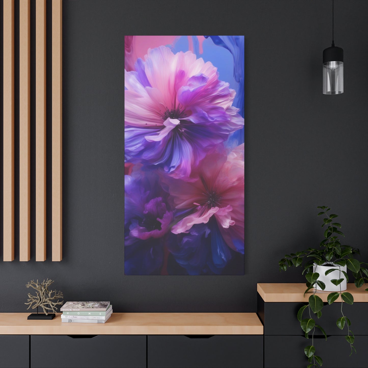Abstract Art Canvas Print – Modern Wall Art, Digital Artwork, Matte Canvas, Ready to Hang, Home & Office Décor, Modern Wall Décor, Vibrant Floral Canvas Wall Art - Matte Stretched Decor for Home