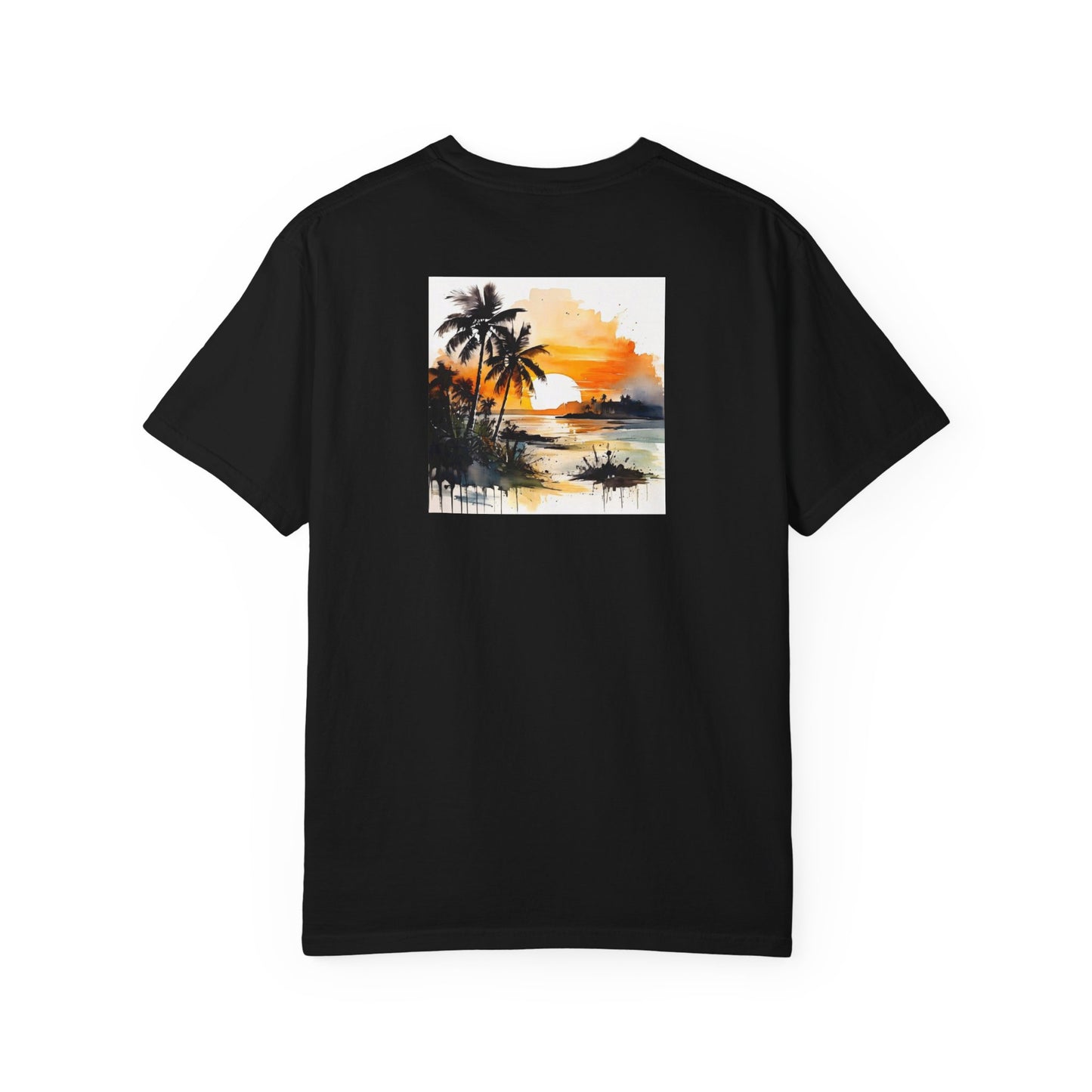 Tropical Sunset T-shirt | Unisex Garment-Dyed Tee | Beach Vibe, Summer Fashion, Vacation Essential, Gift Idea, Relaxed Style