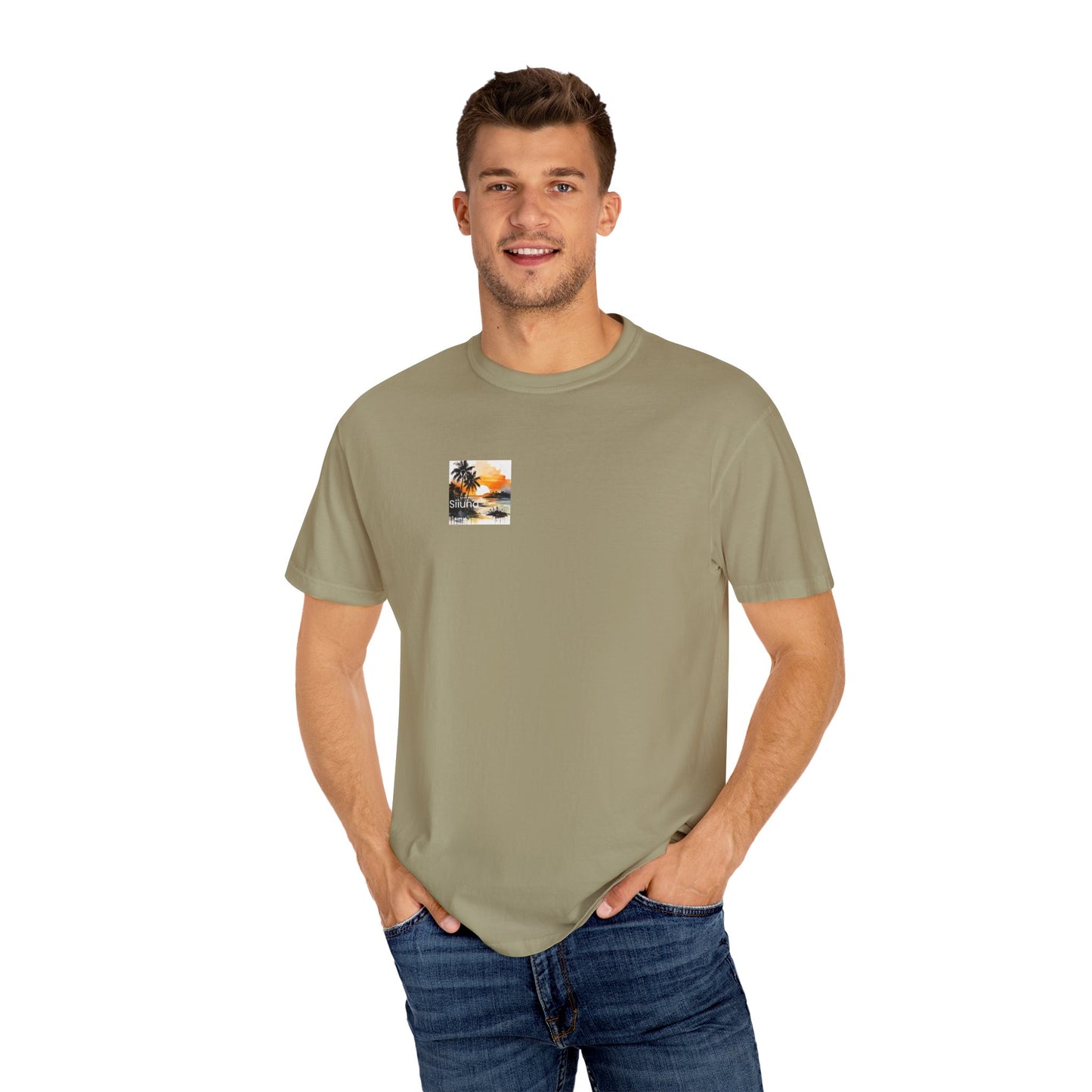 Tropical Sunset T-shirt | Unisex Garment-Dyed Tee | Beach Vibe, Summer Fashion, Vacation Essential, Gift Idea, Relaxed Style