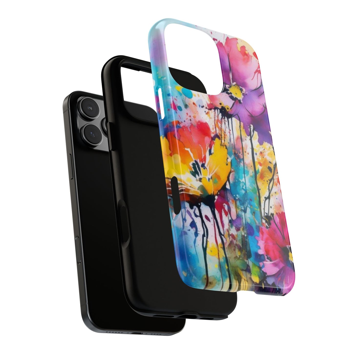 Tough Case Phone Case for iPhone 14,15,16 – Dual Layer, Matte/Glossy Finish, Wireless Charging Compatible