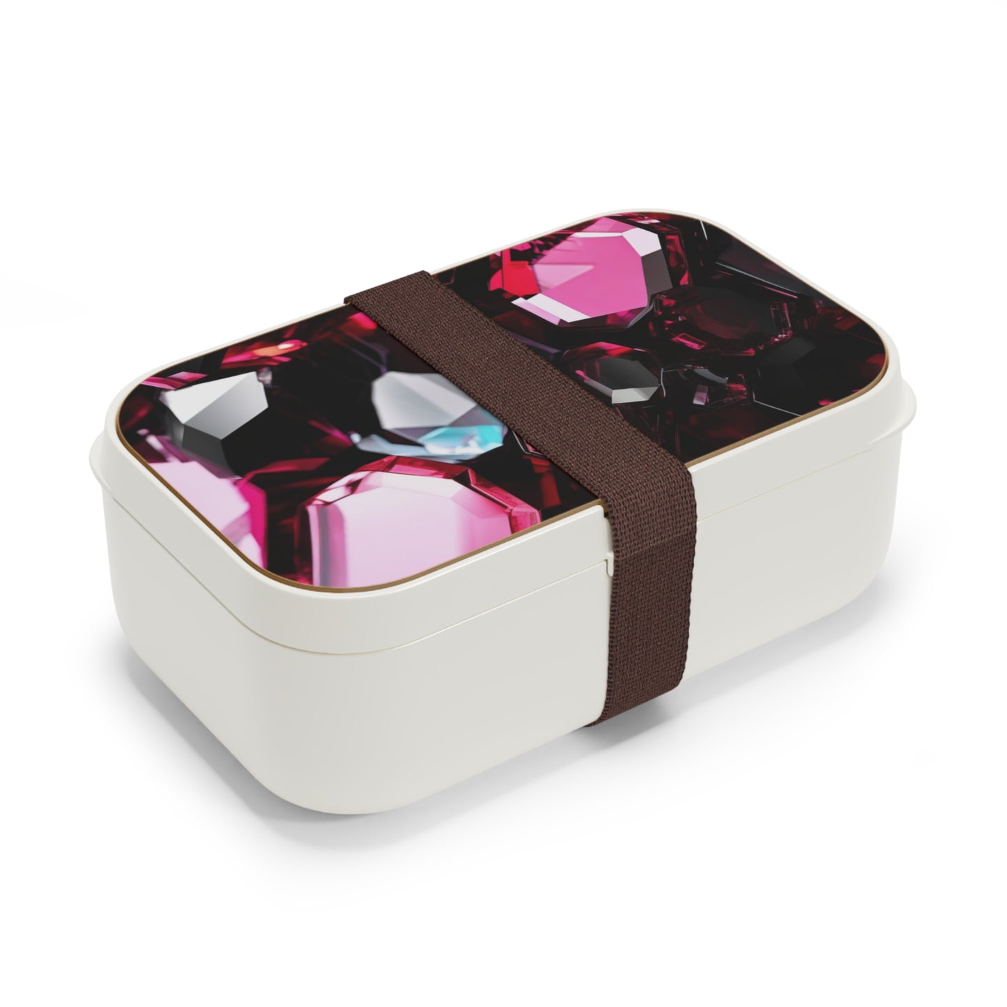 Stylish Bento Box Lunchbox – Portable, Designer Food Container with Wooden Lid & Two Moveable Compartments for Work, School & Picnics