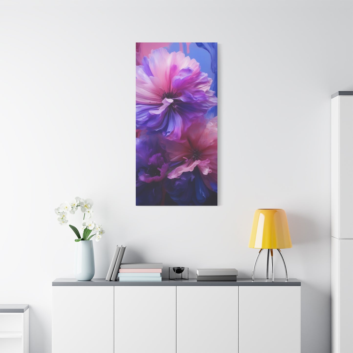 Abstract Art Canvas Print – Modern Wall Art, Digital Artwork, Matte Canvas, Ready to Hang, Home & Office Décor, Modern Wall Décor, Vibrant Floral Canvas Wall Art - Matte Stretched Decor for Home