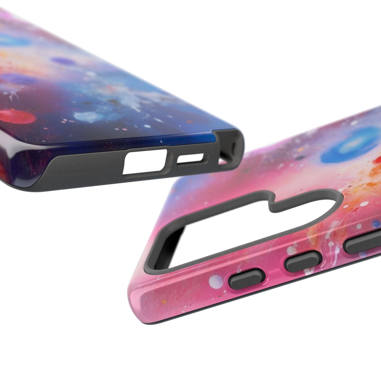 Tough Case Phone Case for Samsung Galaxy S25/S24 – Dual Layer, Matte/Glossy Finish, Wireless Charging Compatible, Cosmic Phone Case - Galaxy Inspired