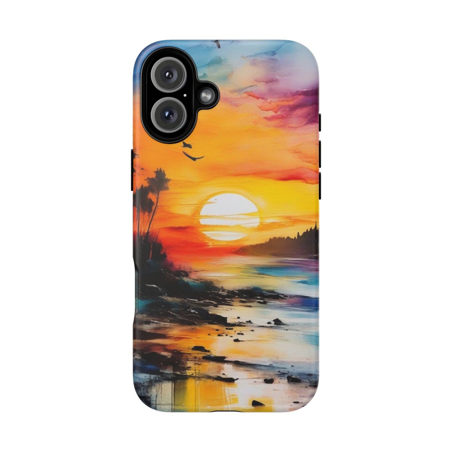 iPhone Tough Case Phone Case for iPhone 16/16 Plus/16 Pro/16 Pro Max – Dual Layer, Matte/Glossy Finish, Wireless Charging Compatible