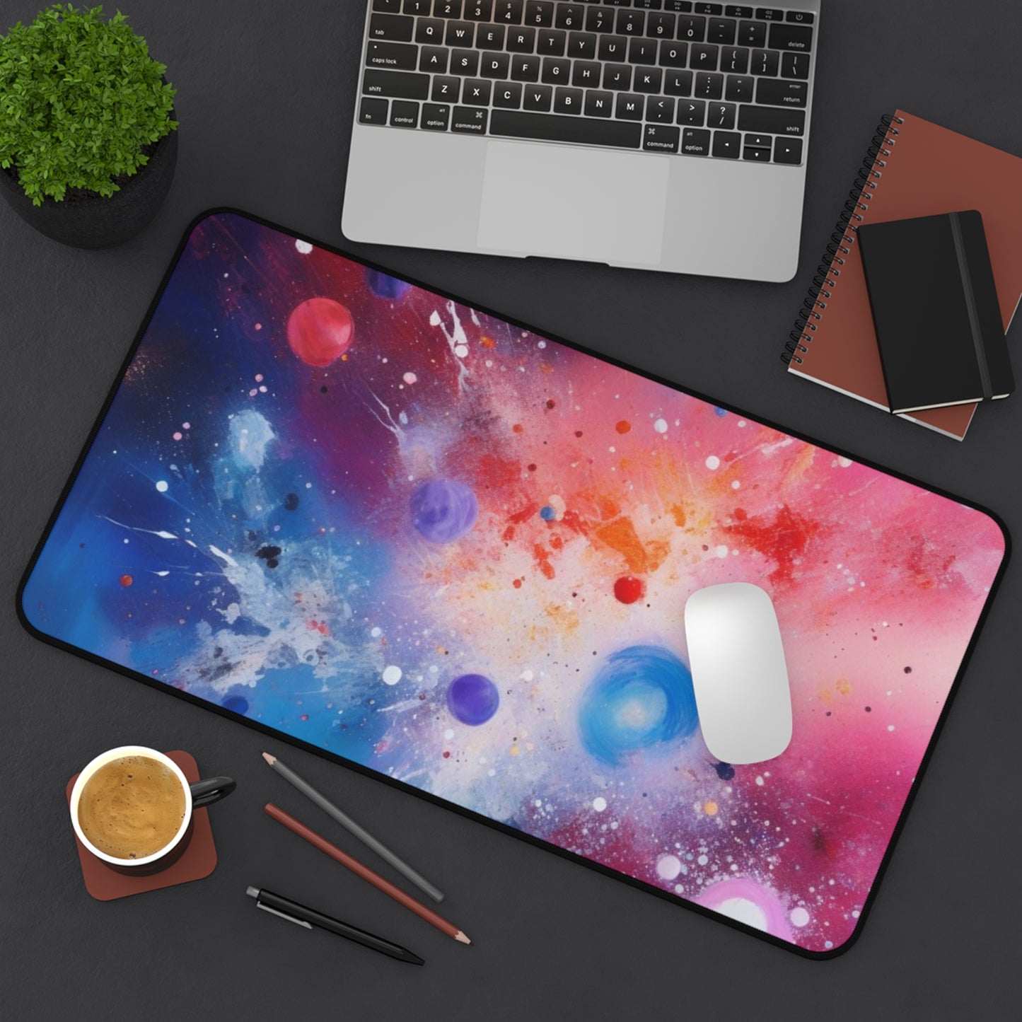 Large Gaming Mouse Pad – Premium Mouse Pad & Tech Accessory for Home & Office, Premium Desk Mat, Gaming Mouse Pad, Non-slip, Cosmic Galaxy Desk Mat - Vibrant Space Design for Home Office or Gaming