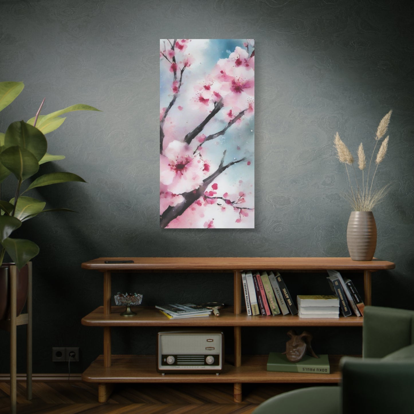 Abstract Art Canvas Print – Modern Wall Art, Digital Artwork, Matte Canvas, Ready to Hang, Home & Office Décor, Modern Wall Décor, Cherry Blossom Canvas Art - Floral Wall Decor