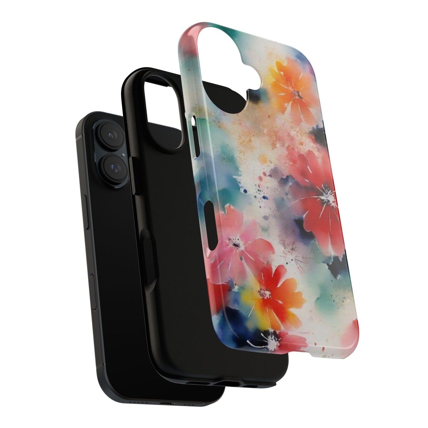 iPhone Tough Case Phone Case for iPhone 16– Dual Layer, Matte/Glossy Finish, Wireless Charging Compatible
