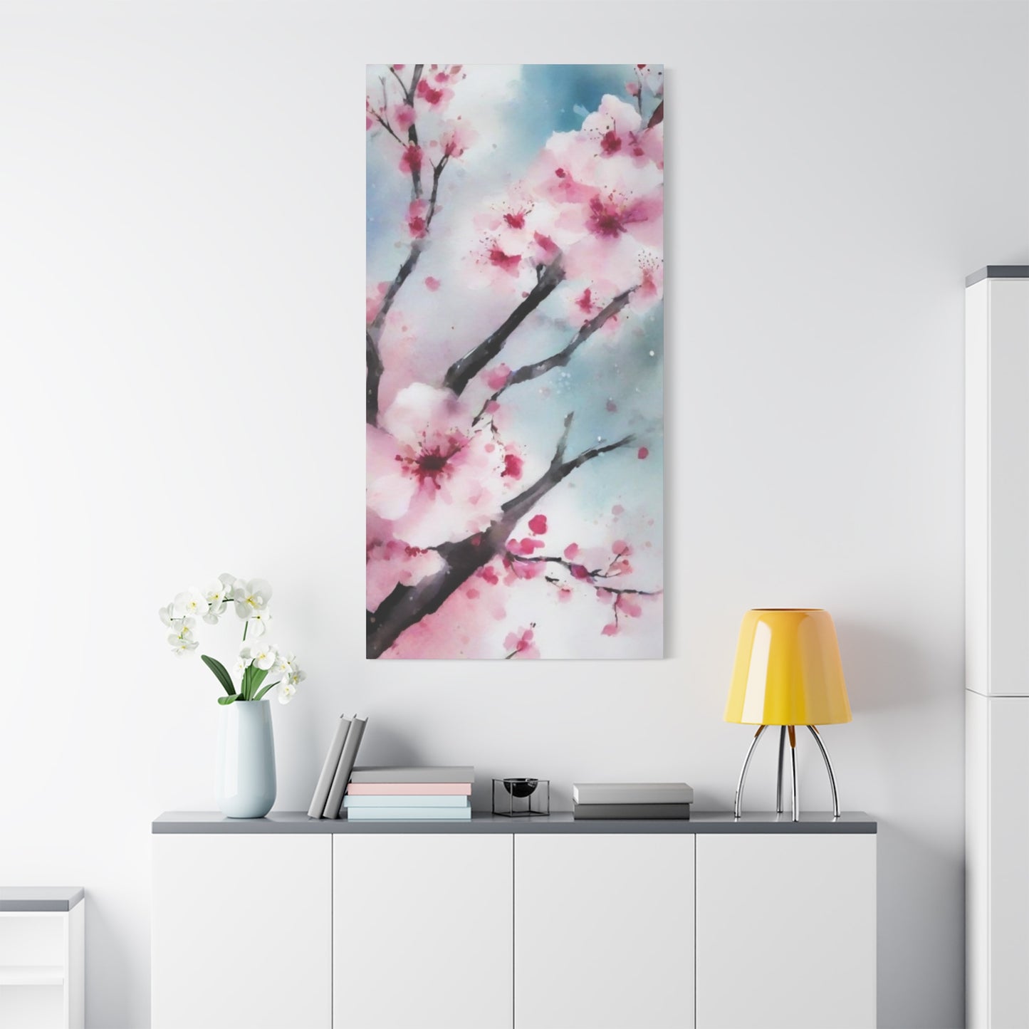 Abstract Art Canvas Print – Modern Wall Art, Digital Artwork, Matte Canvas, Ready to Hang, Home & Office Décor, Modern Wall Décor, Cherry Blossom Canvas Art - Floral Wall Decor
