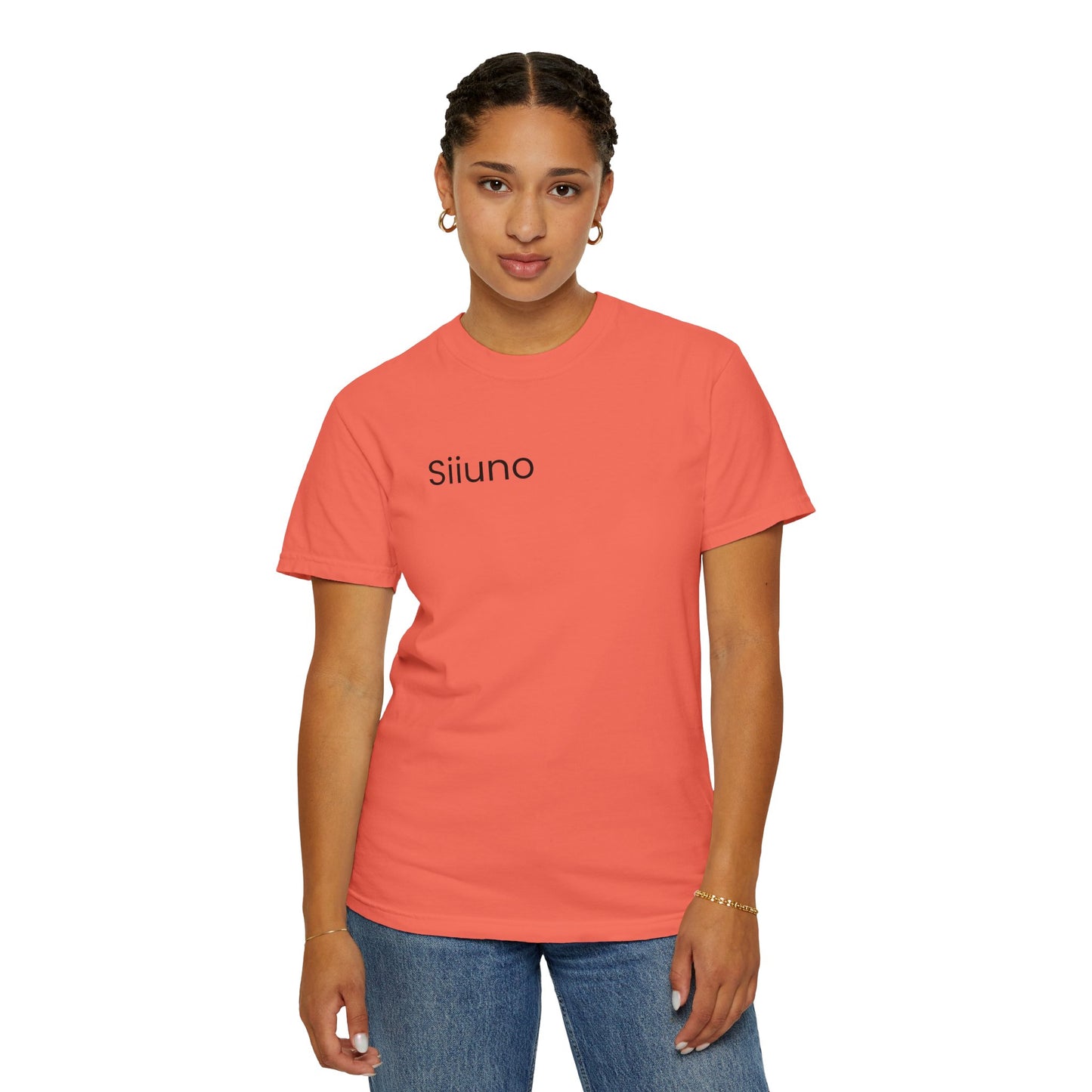 Siiuno Garment-Dyed T-shirt for Everyday Comfort, Unisex Tee for Casual Wear, Gift for Friends, Relaxed Style Tee, Versatile Summer Top