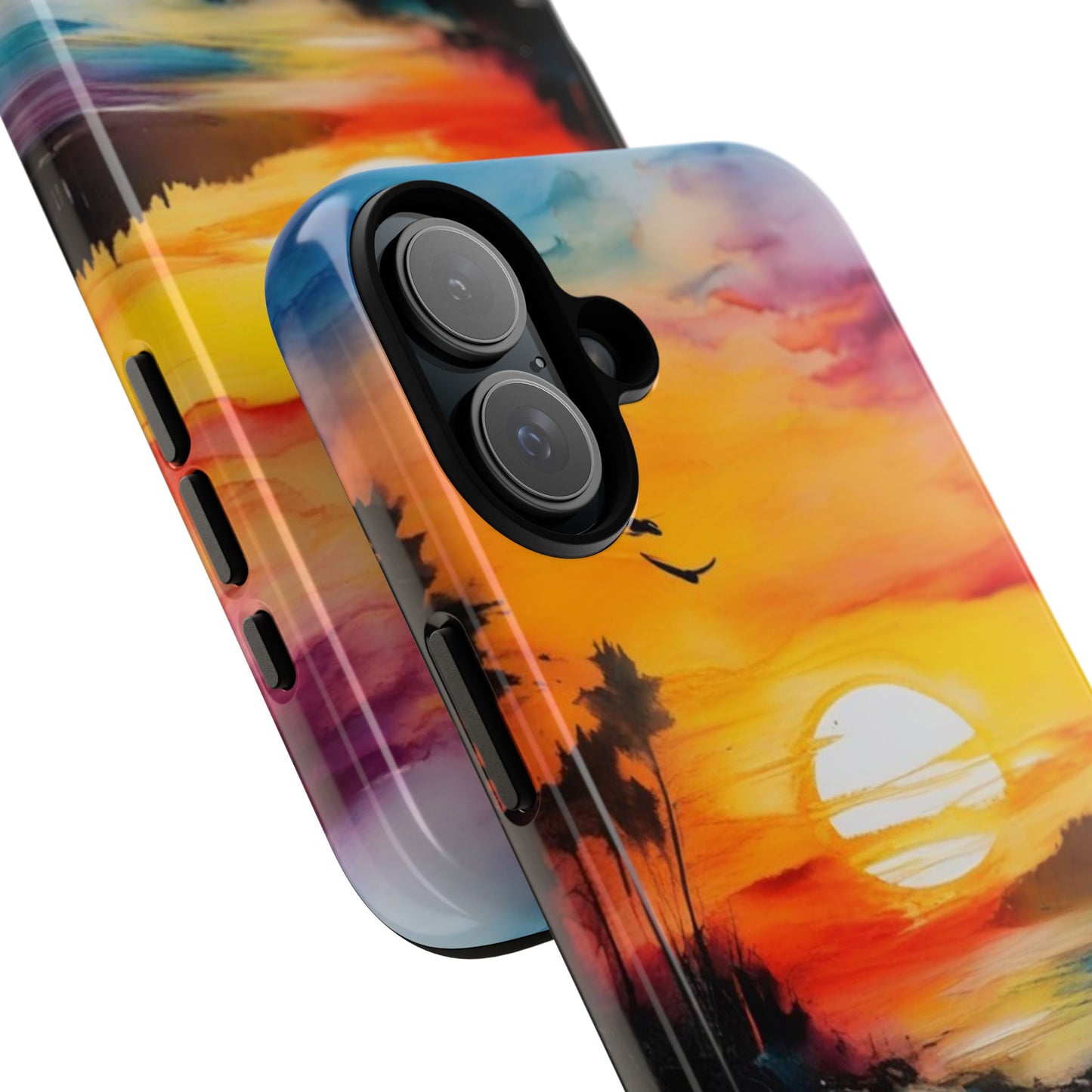 iPhone Tough Case Phone Case for iPhone 16/16 Plus/16 Pro/16 Pro Max – Dual Layer, Matte/Glossy Finish, Wireless Charging Compatible