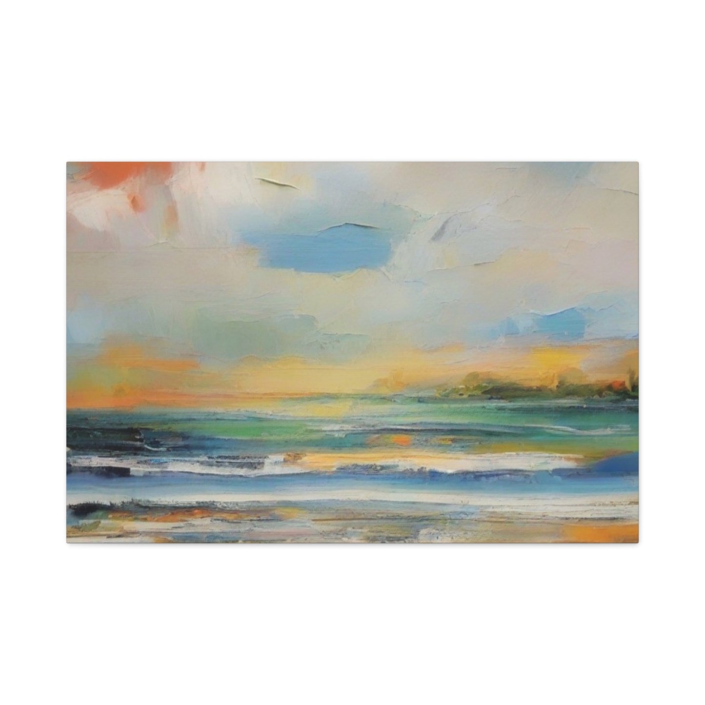 Abstract Art Canvas Print – Modern Wall Art, Digital Artwork, Matte Canvas, Ready to Hang, Home & Office Décor, Modern Wall Décor, Serene Coastal Canvas Art