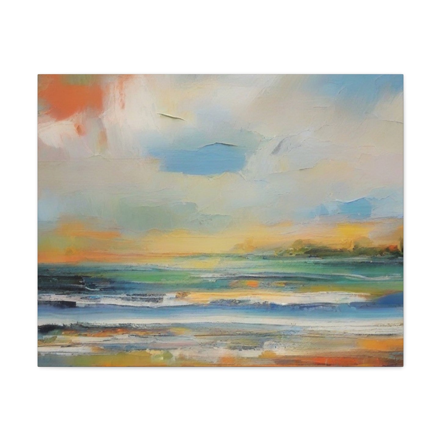 Abstract Art Canvas Print – Modern Wall Art, Digital Artwork, Matte Canvas, Ready to Hang, Home & Office Décor, Modern Wall Décor, Serene Coastal Canvas Art
