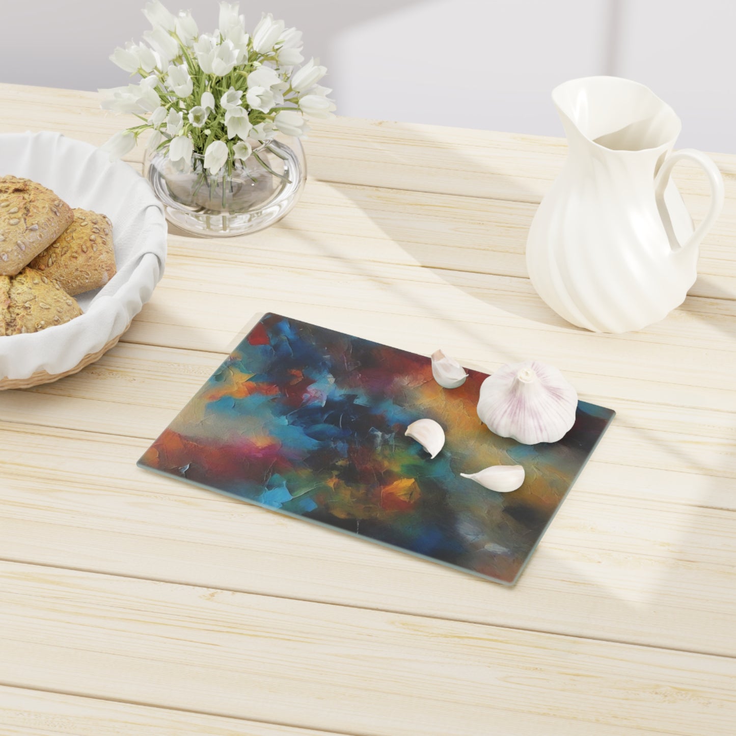 Tempered Glass Cutting Board – Hygienic, Scratch-Resistant, Dishwasher-Safe | Modern Kitchen Essential