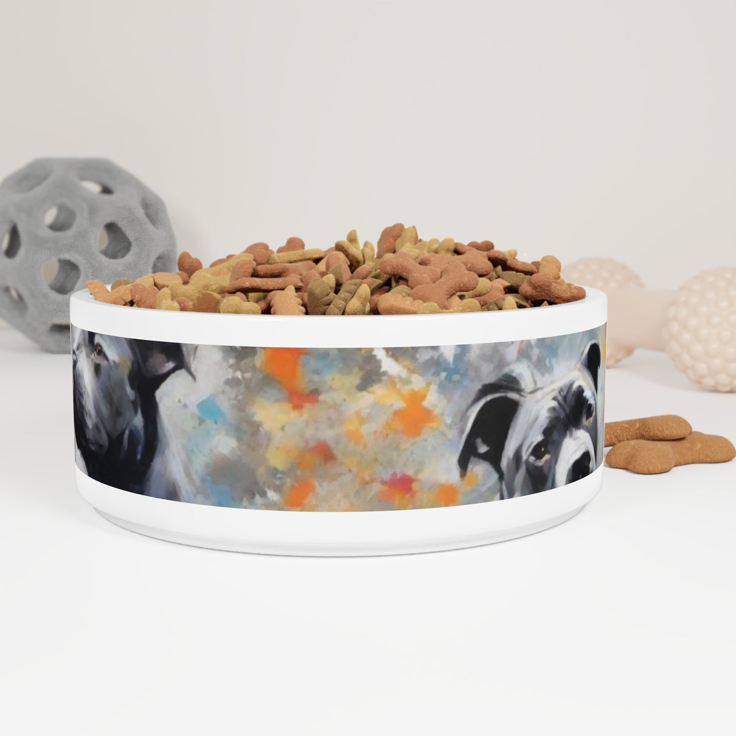 Pet Dog Bowl – Ceramic Food & Water Dish, Microwave & Dishwasher Safe