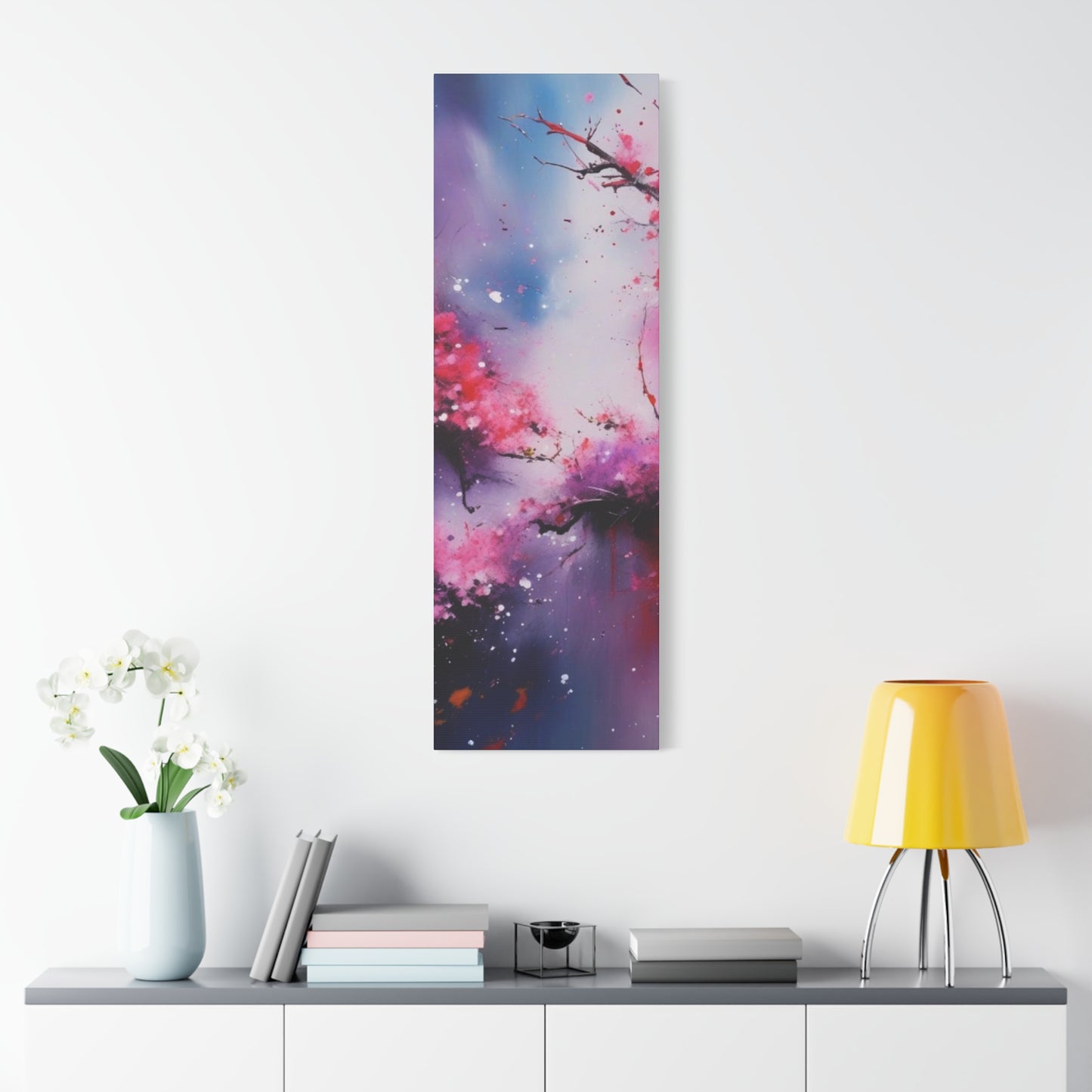 Abstract Art Canvas Print – Modern Wall Art, Cherry Blossoms, Mother's Day, Birthday, Digital Artwork, Matte Canvas, Ready to Hang, Home & Office Décor, Modern Wall Décor