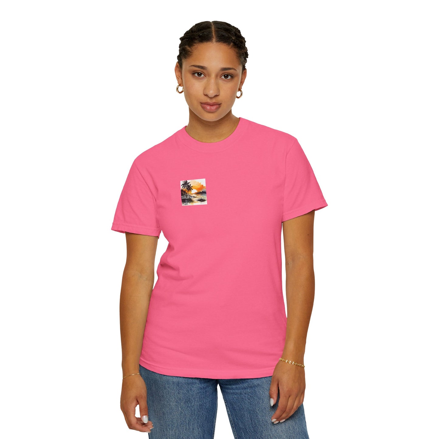 Tropical Sunset T-shirt | Unisex Garment-Dyed Tee | Beach Vibe, Summer Fashion, Vacation Essential, Gift Idea, Relaxed Style