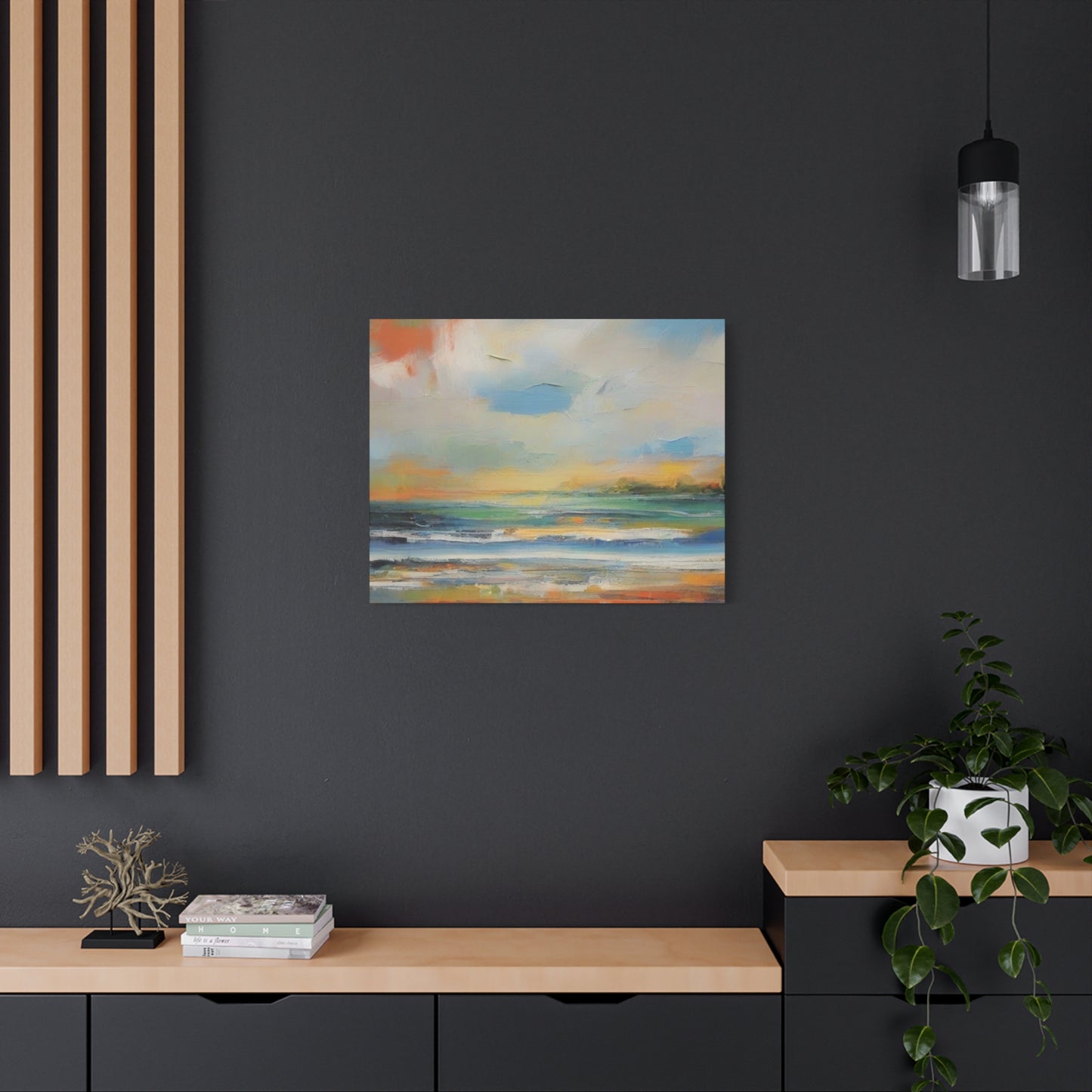 Abstract Art Canvas Print – Modern Wall Art, Digital Artwork, Matte Canvas, Ready to Hang, Home & Office Décor, Modern Wall Décor, Serene Coastal Canvas Art