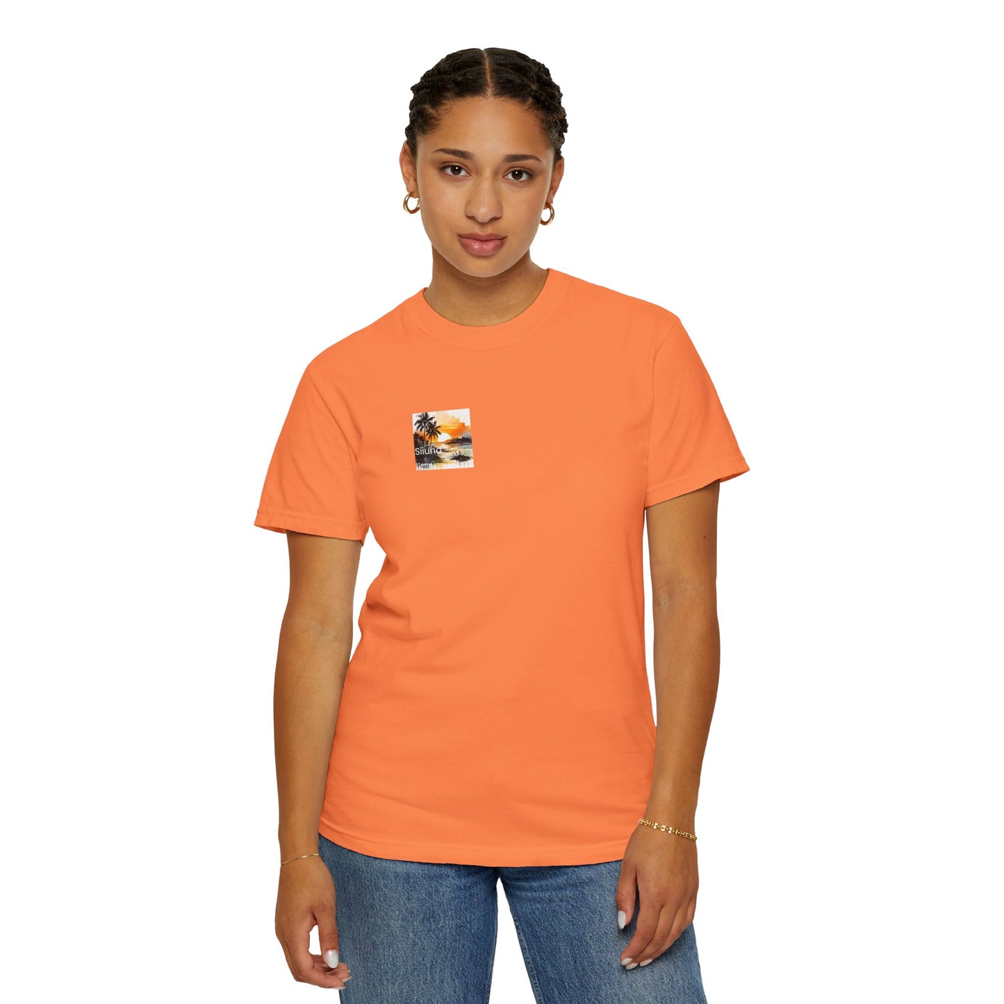 Tropical Sunset T-shirt | Unisex Garment-Dyed Tee | Beach Vibe, Summer Fashion, Vacation Essential, Gift Idea, Relaxed Style