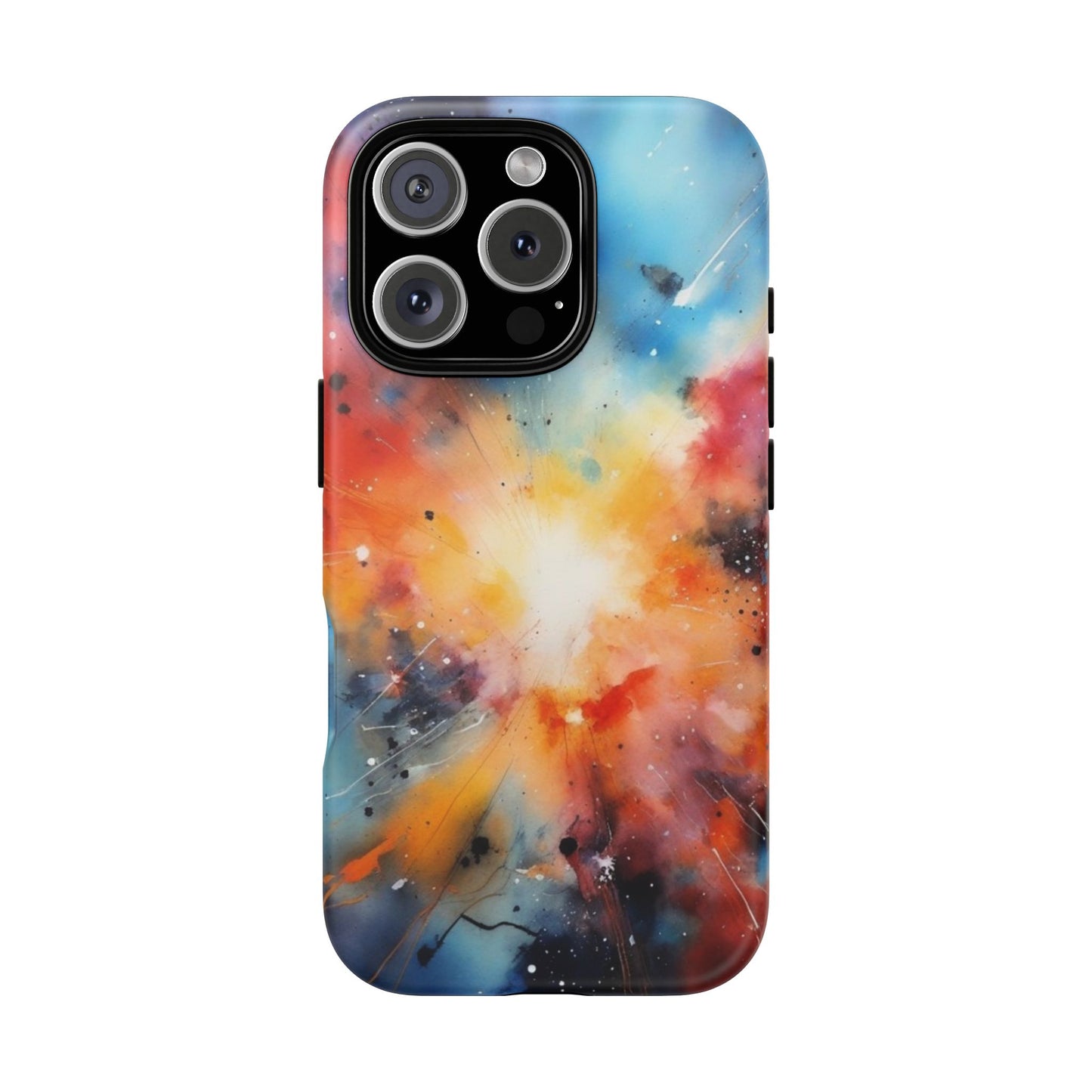 iPhone Tough Case Phone Case for iPhone 14\15\16 – Dual Layer, Matte/Glossy Finish, Wireless Charging Compatible, Galaxy Explosion Phone Case - Tough and Stylish Protection