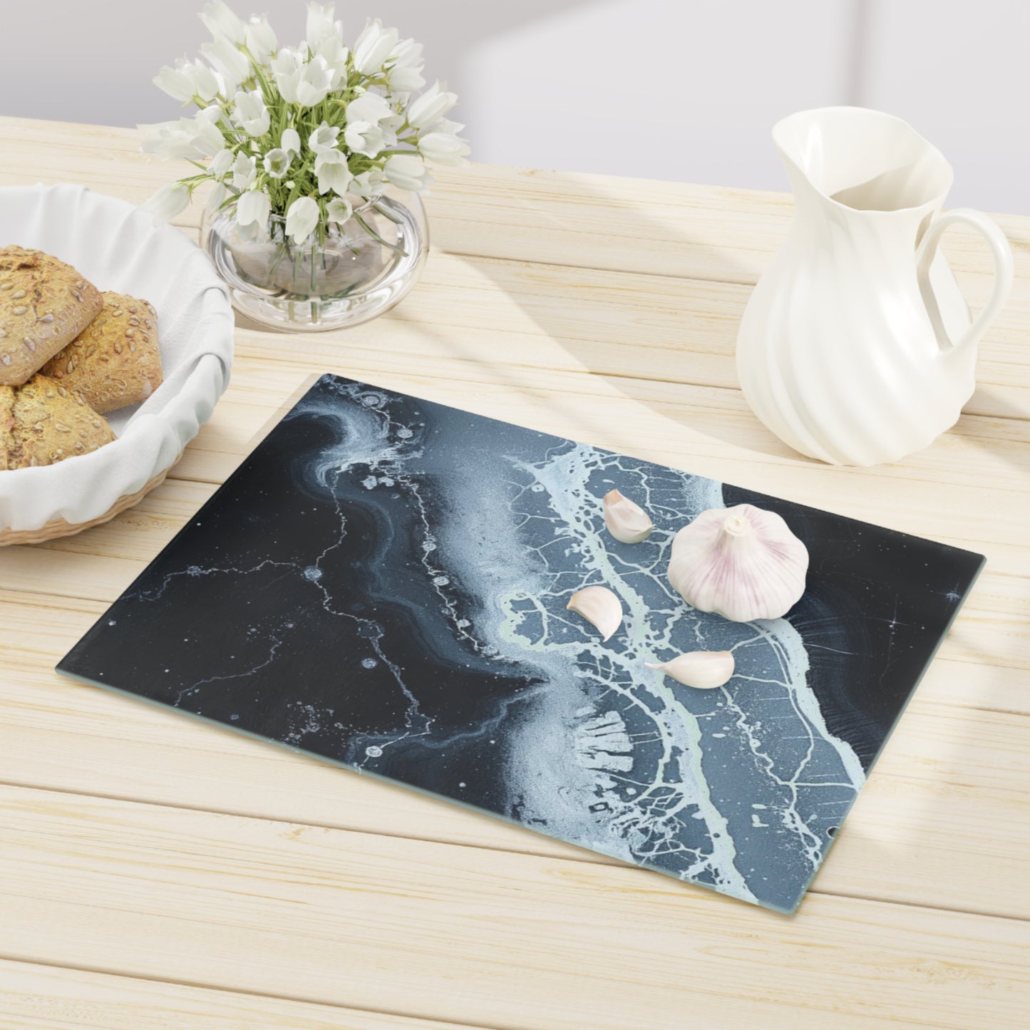 Tempered Glass Cutting Board – Hygienic, Scratch-Resistant, Dishwasher-Safe | Modern Kitchen Essential