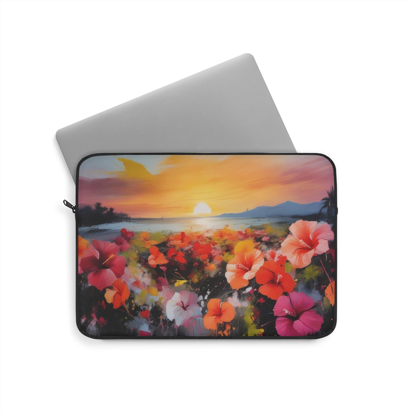 Laptop Sleeve, Colorful Laptop Case, Art Sleeve, Gifts for Her, Bright Floral Design, Tech Accessories